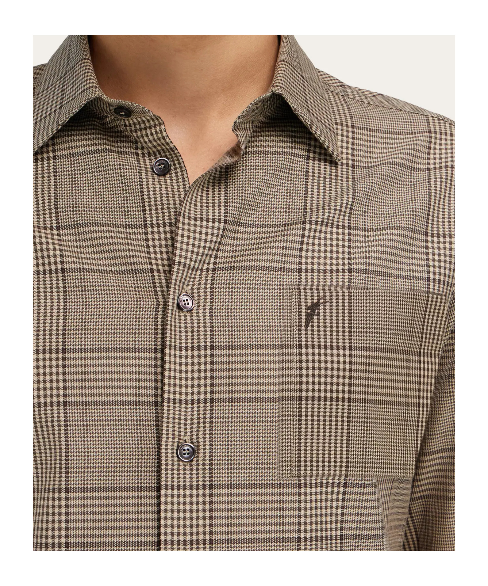 Ferragamo Checked Shirt In Gray
