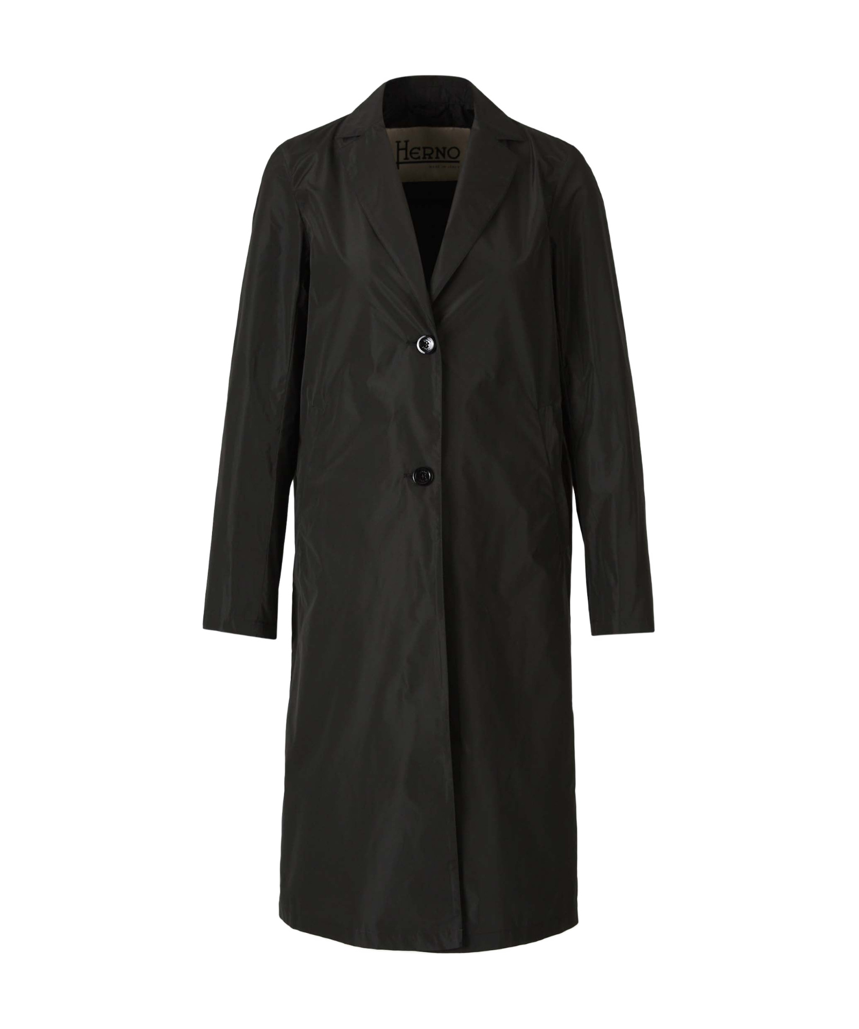 Herno Single-breasted Gabardine Jacket In Black