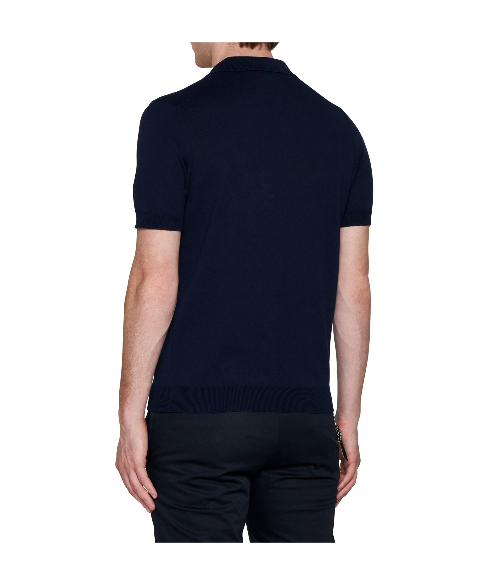 Tagliatore Keith Knitted Polo Shirt In Black