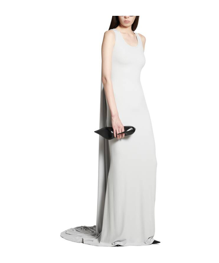 Balenciaga Cb Tank Top Gown In White