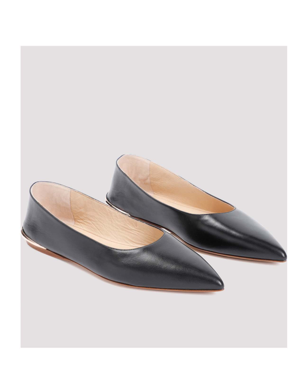 Gabriela Hearst Fleur Leather Ballet Flats In Black