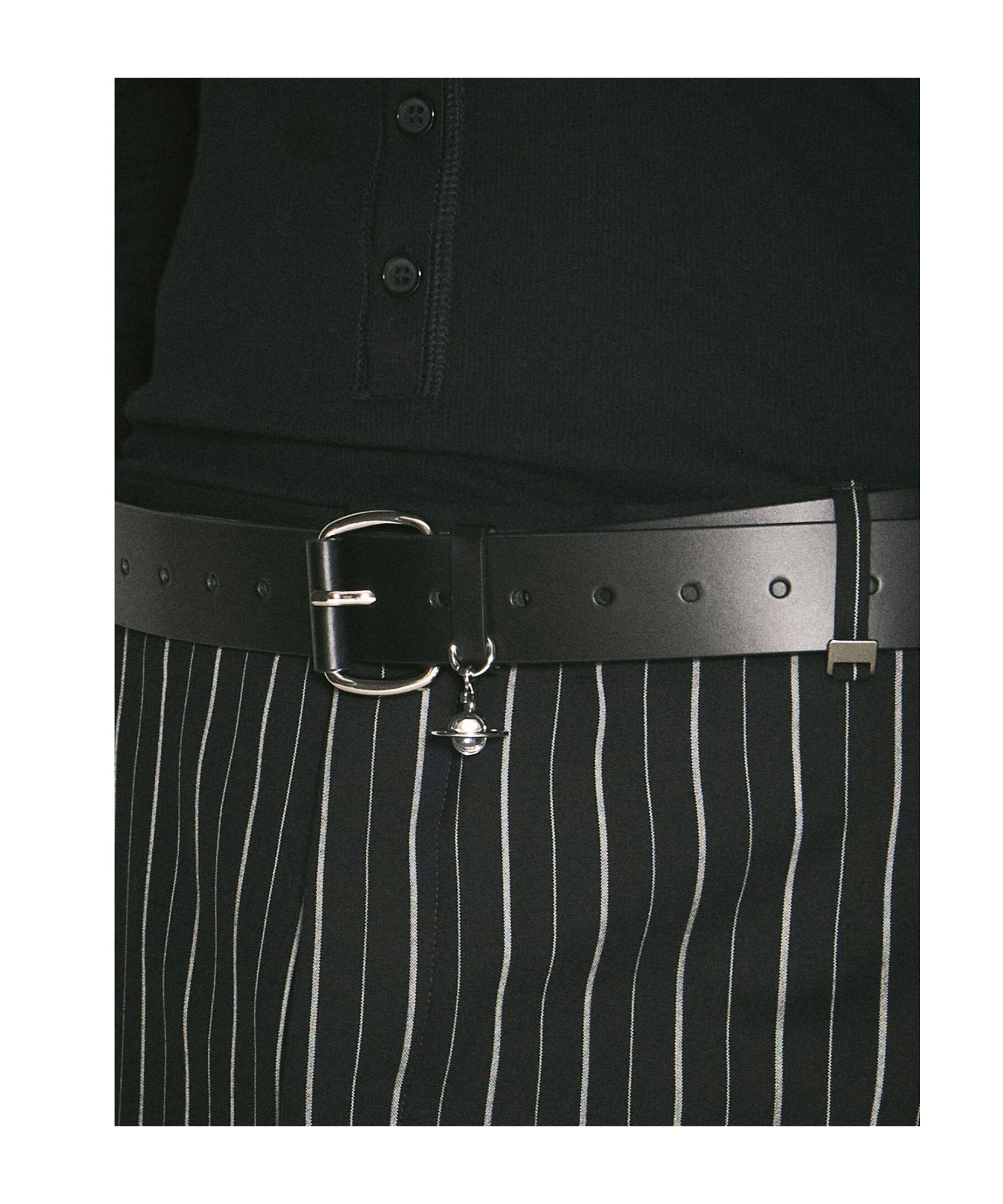 Vivienne Westwood Pendant Wide Belt In Black