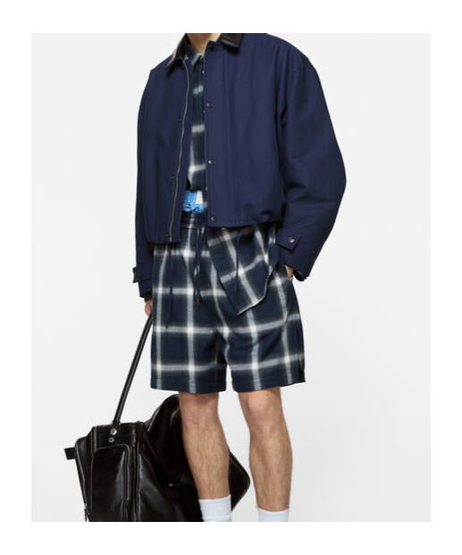 Acne Studios Logo-patch Bomber Jacket In Blue