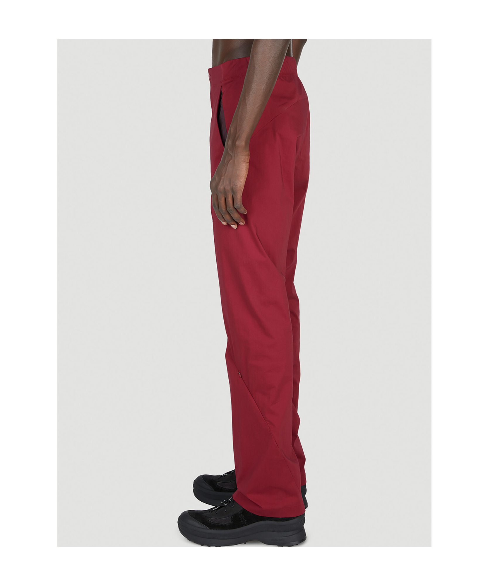 Post Archive Faction (paf) Pleated Zipper Casual Pants In Pink