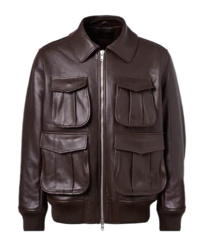 Simone Rocha Leather Jacket In Brown