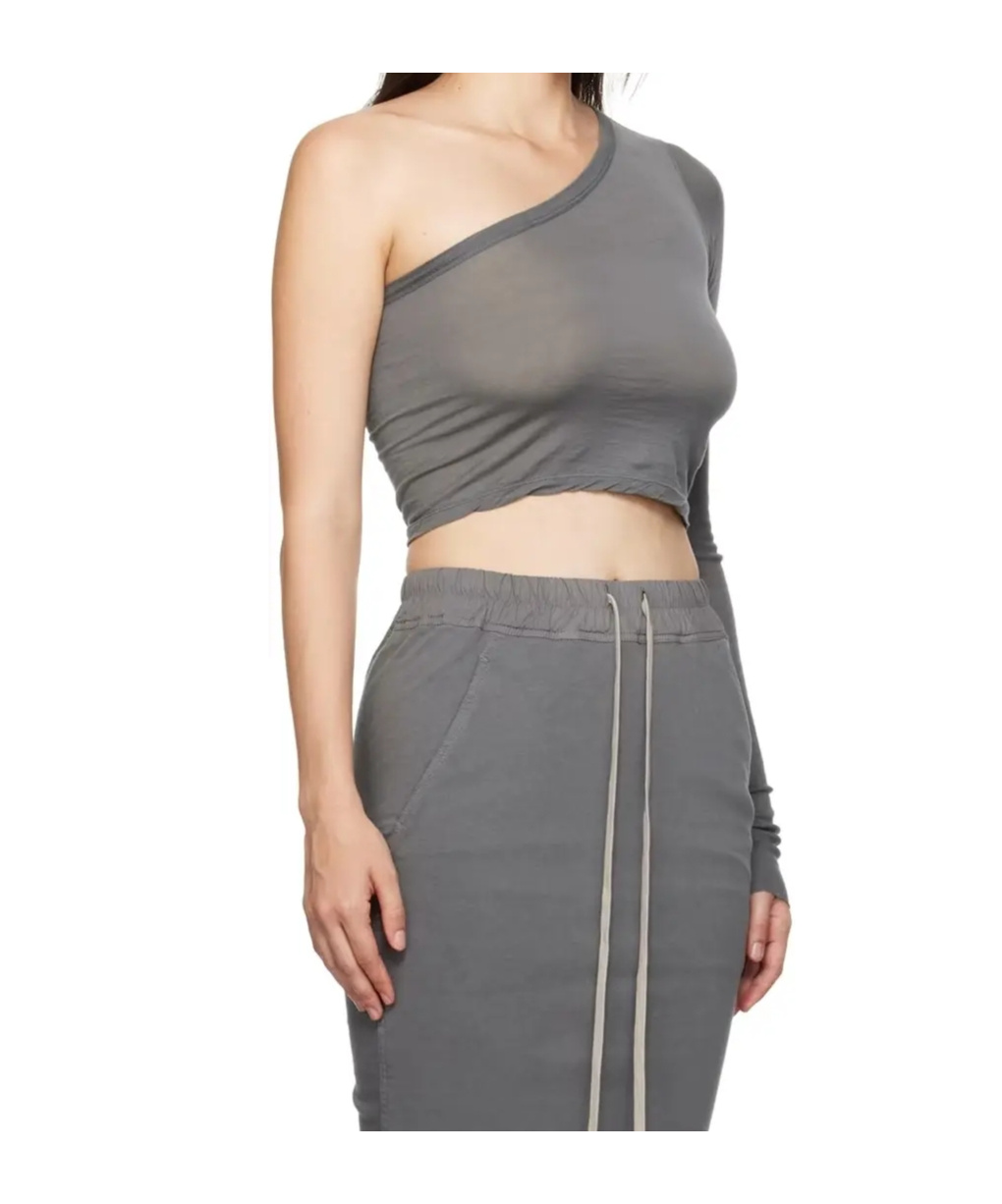Rick Owens Drkshdw Gray Porterville Ziggy T-shirt In Gray