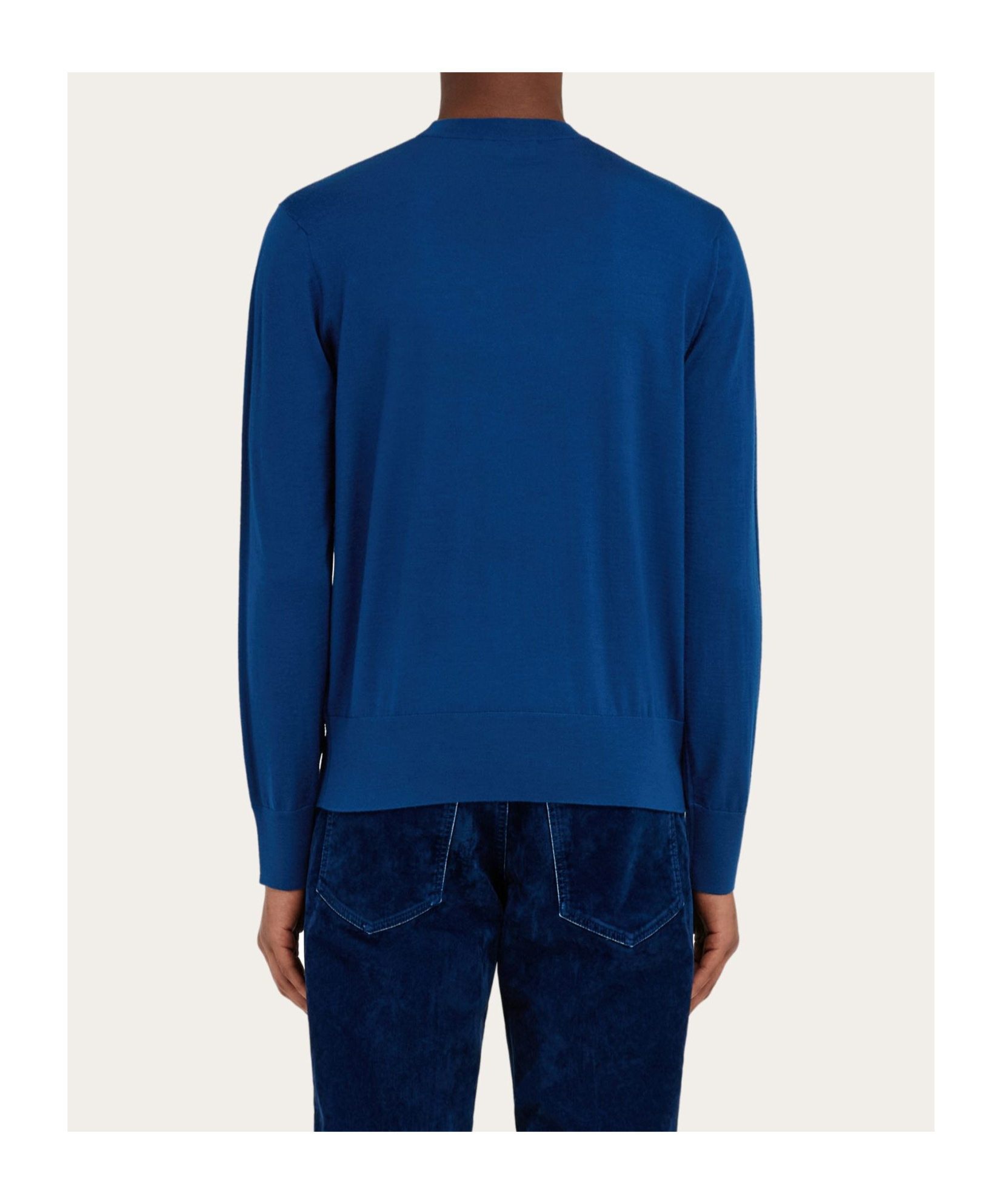 Ferragamo Logo-embroidered Jumper In Blue