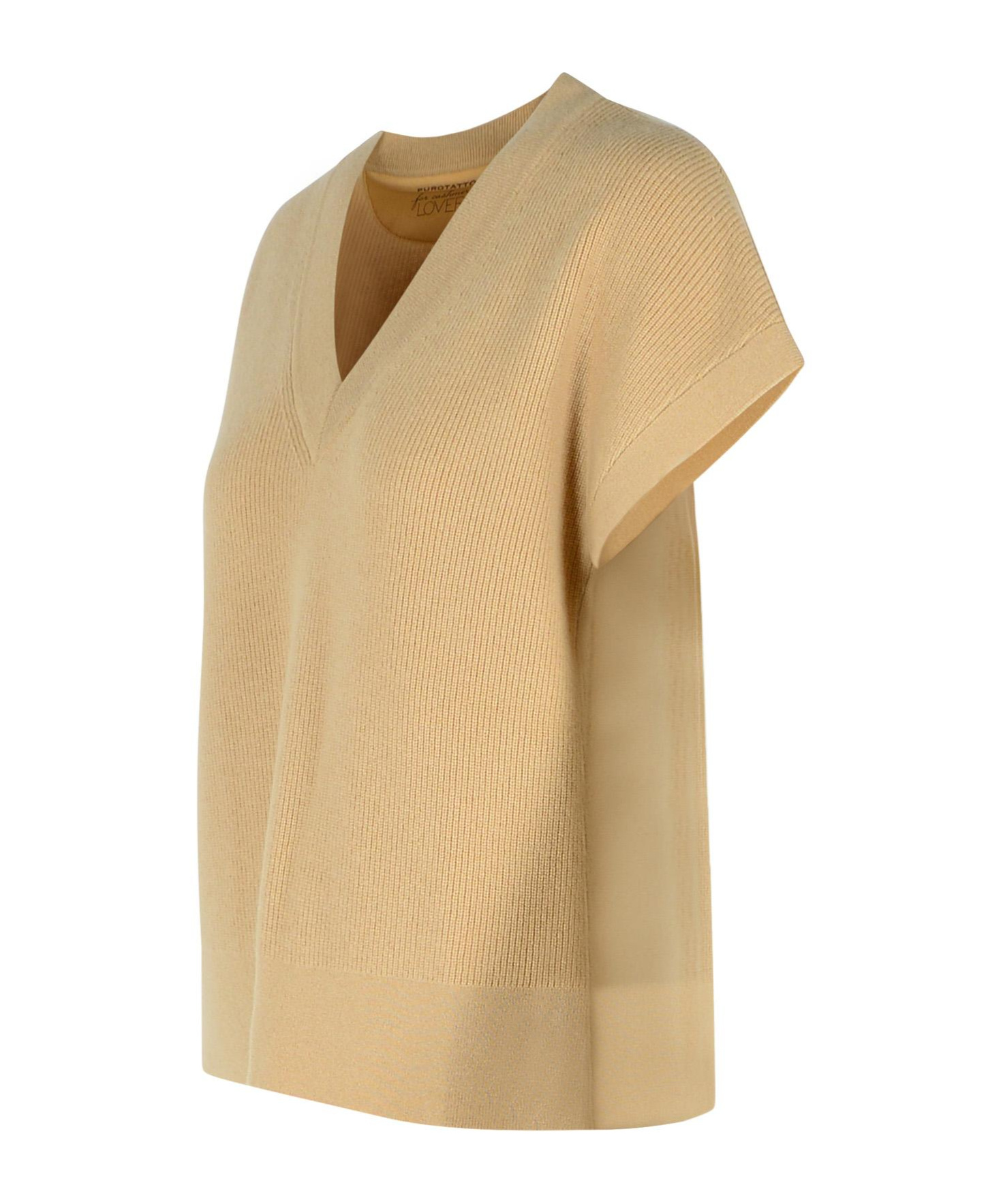 Purotatto Sleeveless Knitted Vest In Nude