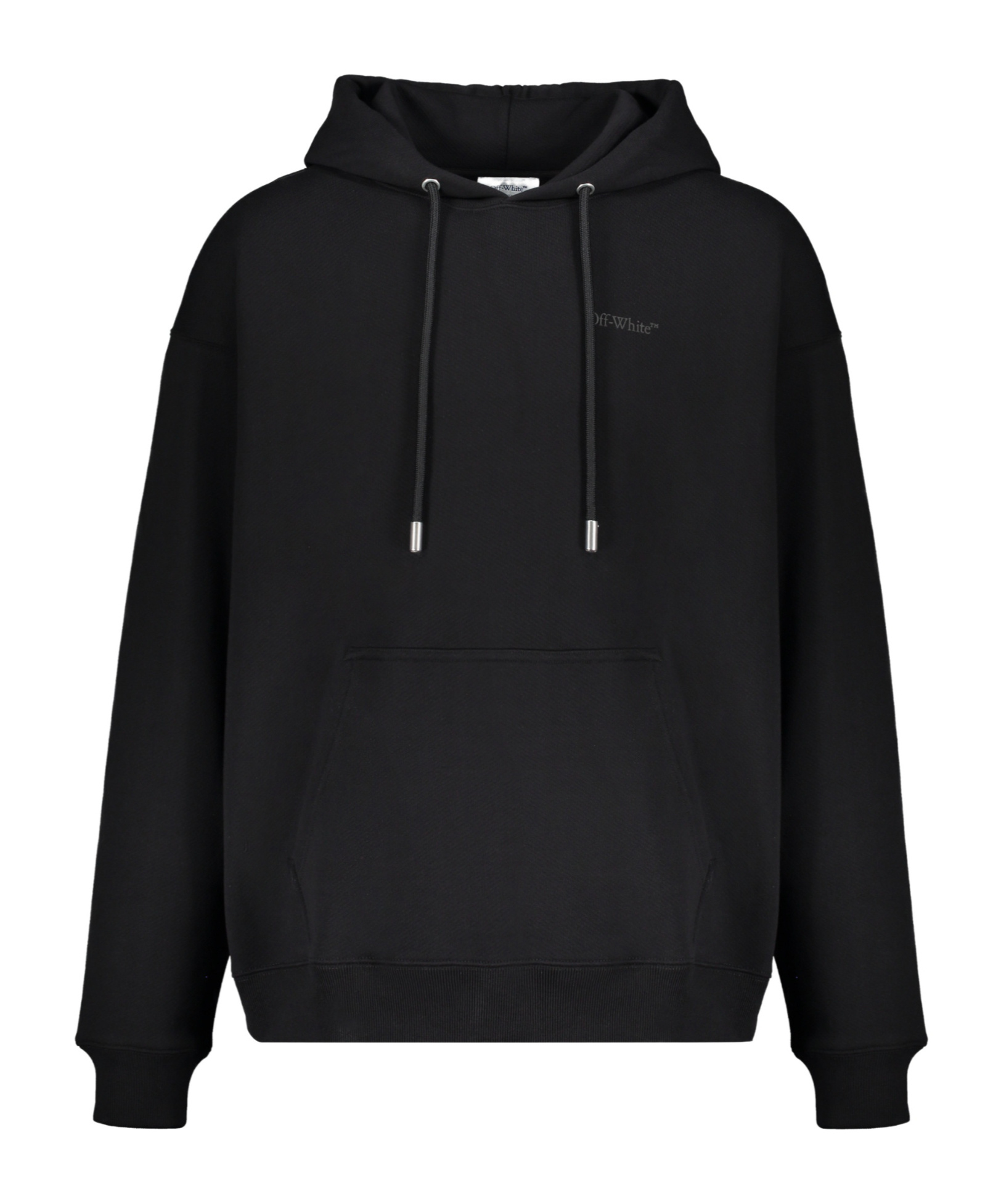 Off-white Vanish Arrow Printed French Cotton-terry Hoodie In Black