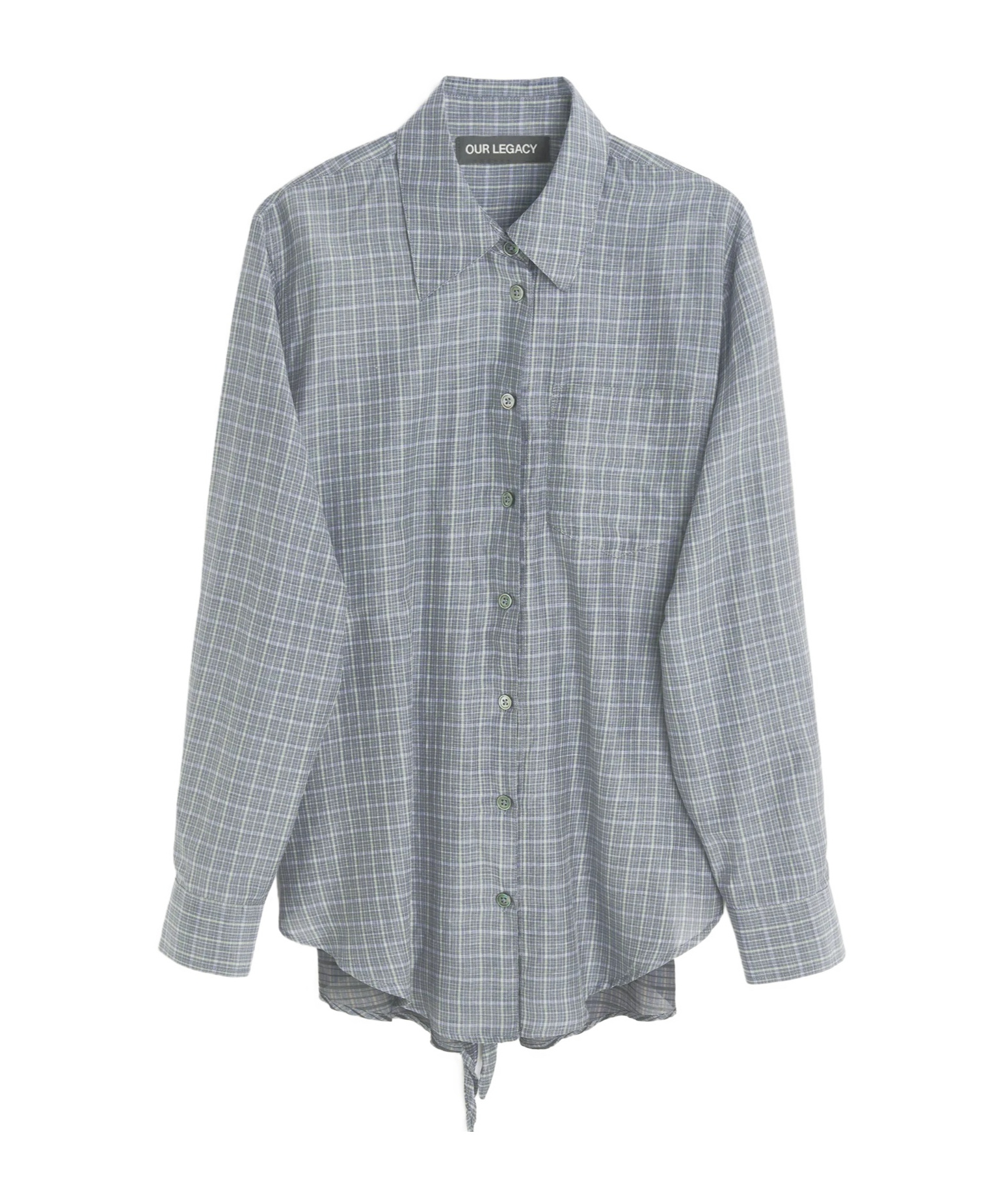 Shop Our Legacy Apron Shirt In Picnic Check Cotton Silk