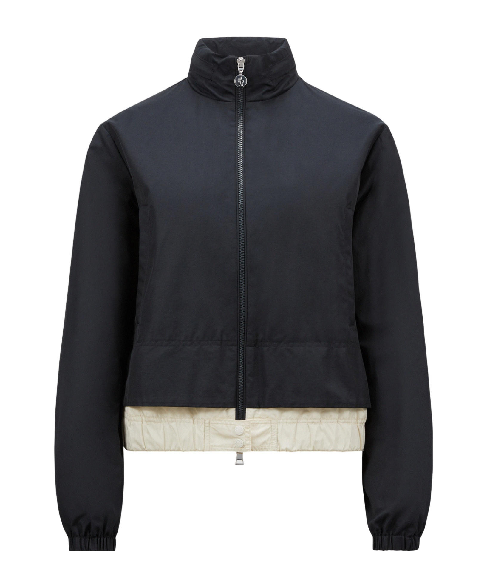 Shop Moncler Janze Hooded Twill Short Down Jacket In Blue