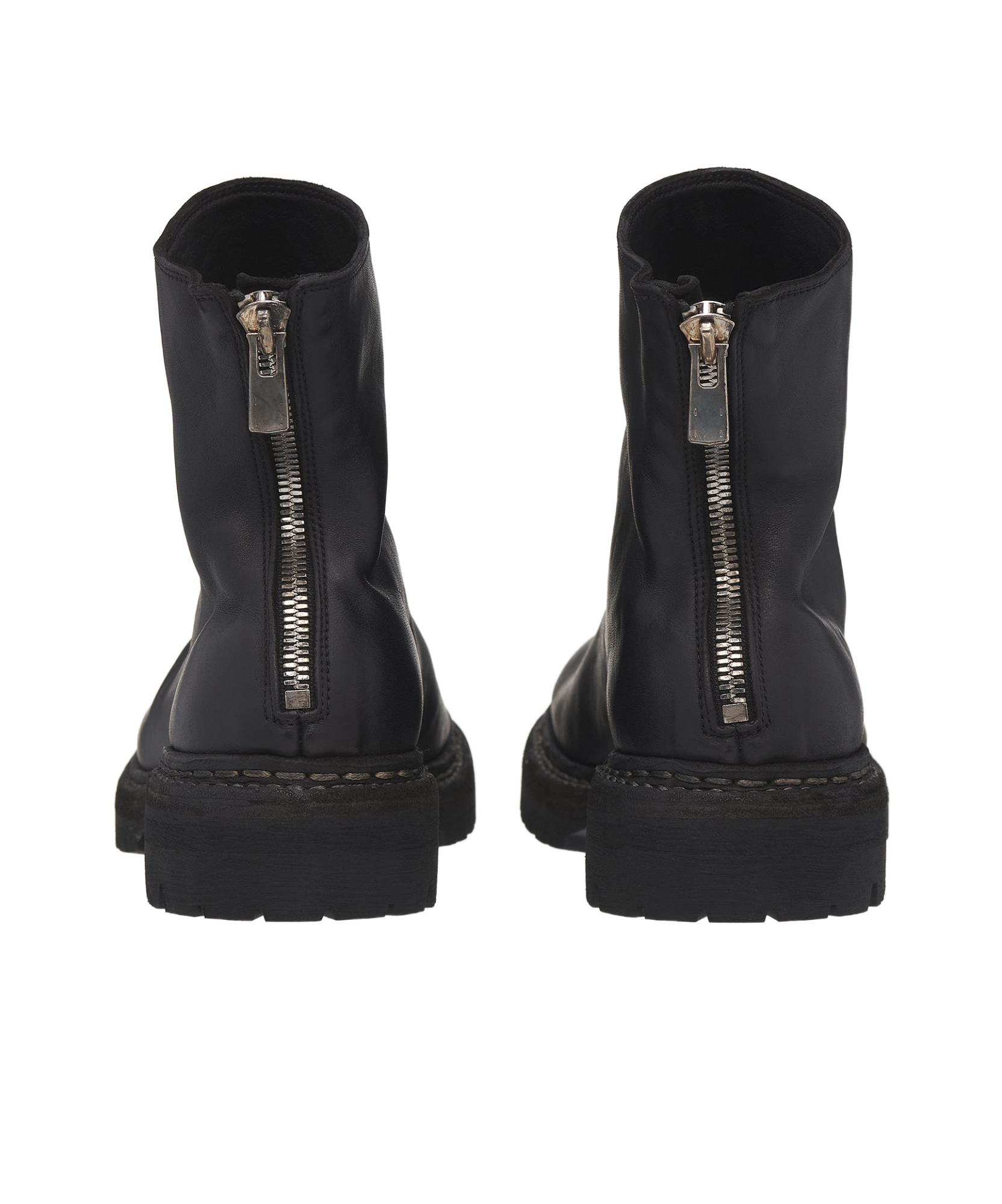 Guidi Rear Zipper Boots In Black