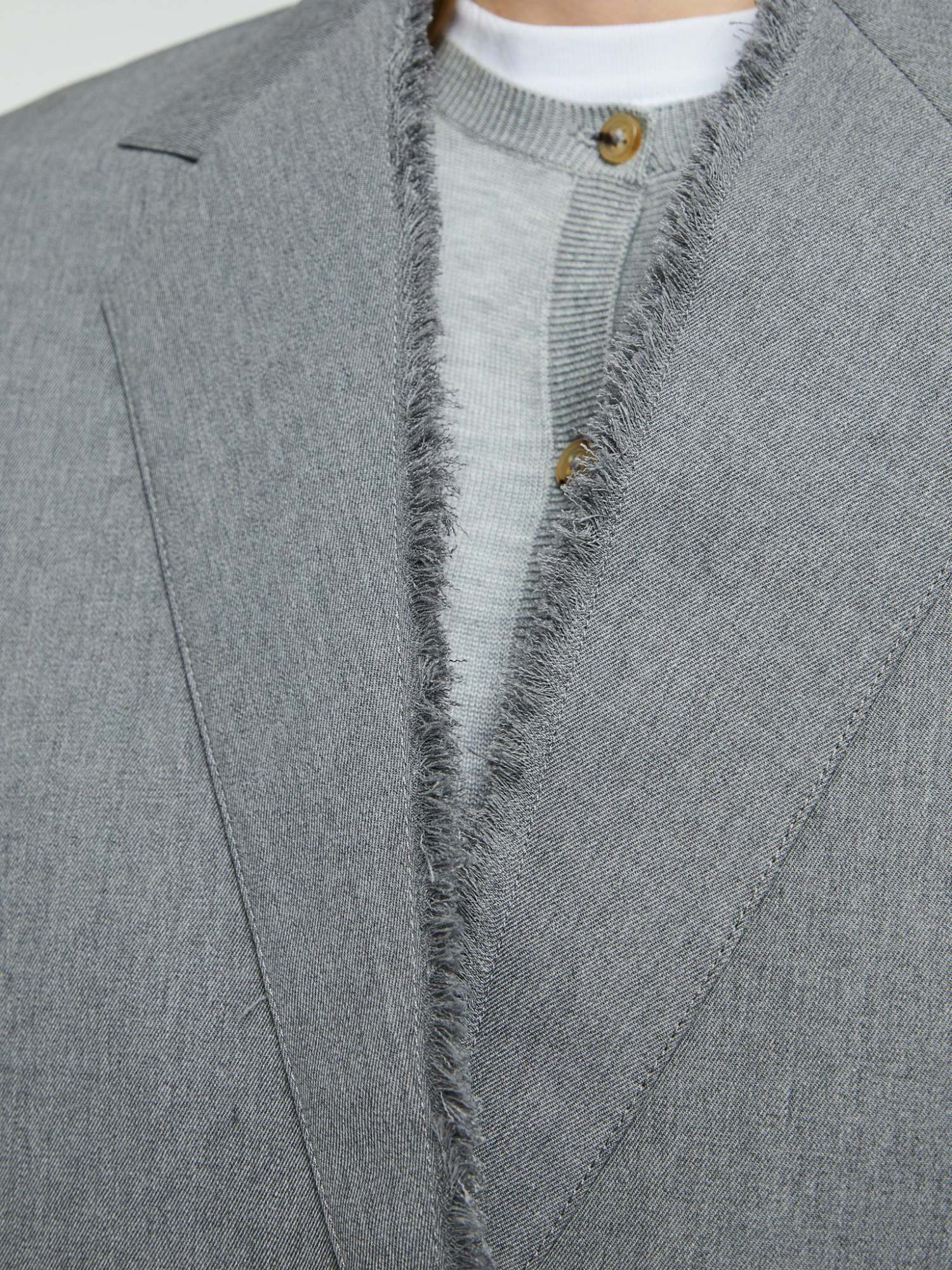 Totême Wool Single-breasted Blazer In Gray