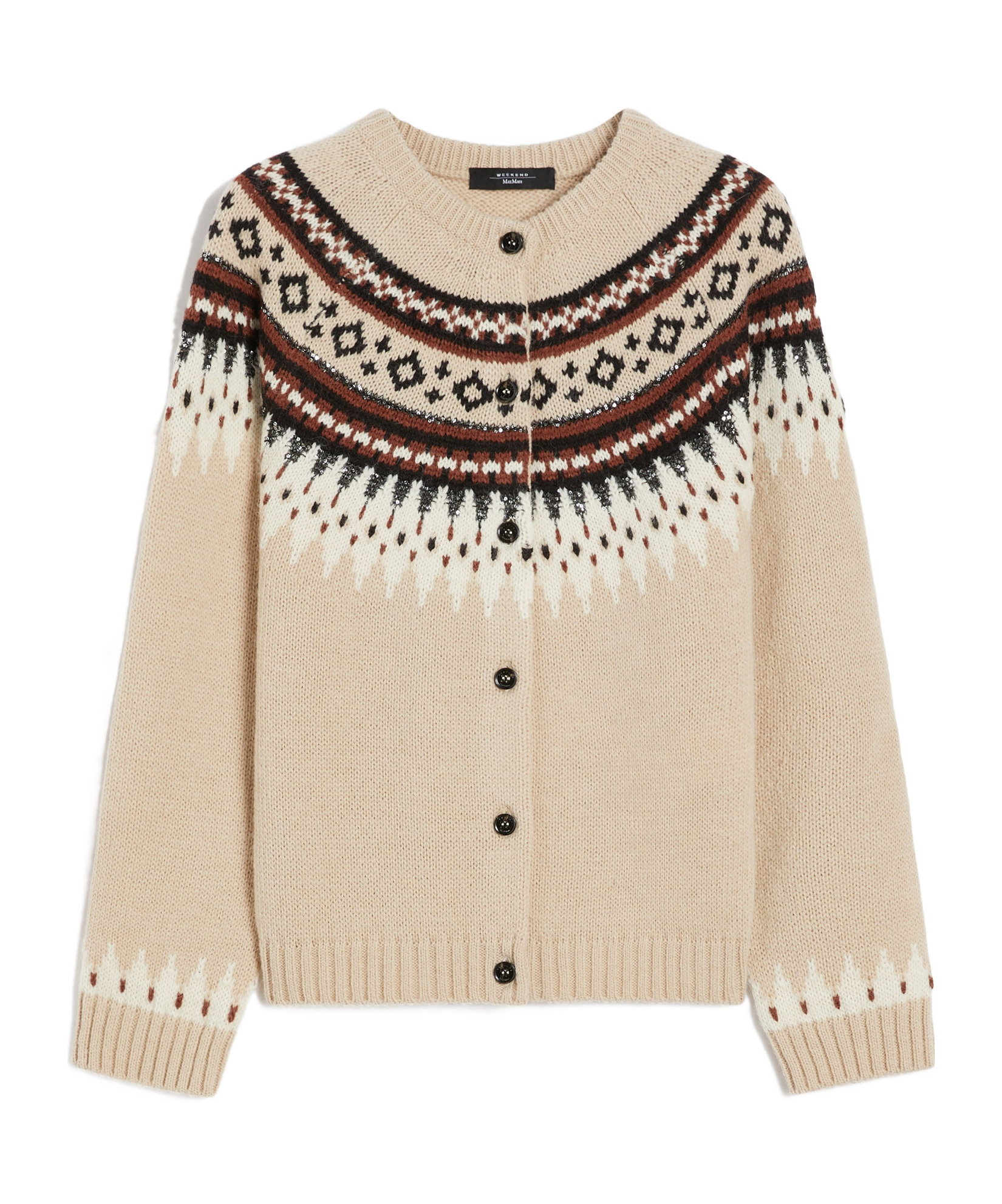Weekend Max Mara Crew Neck Long Sleeve Sweater In Neutral
