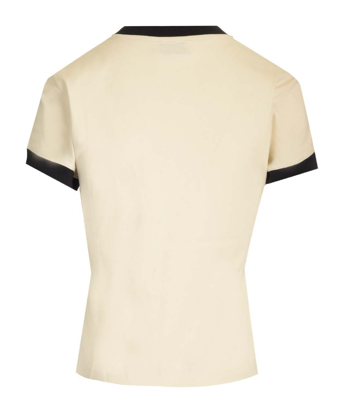 Off-white Fitted T-shirt With Embroidered Logo In White