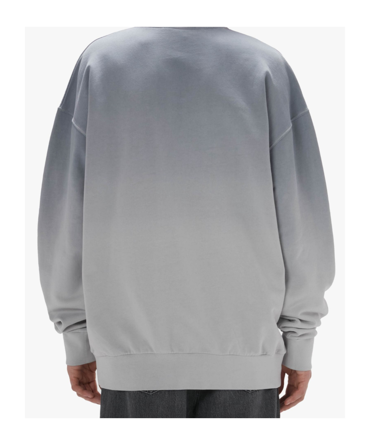 Jw Anderson Gradient Sweatshirt With Logo Embroidered In Gray