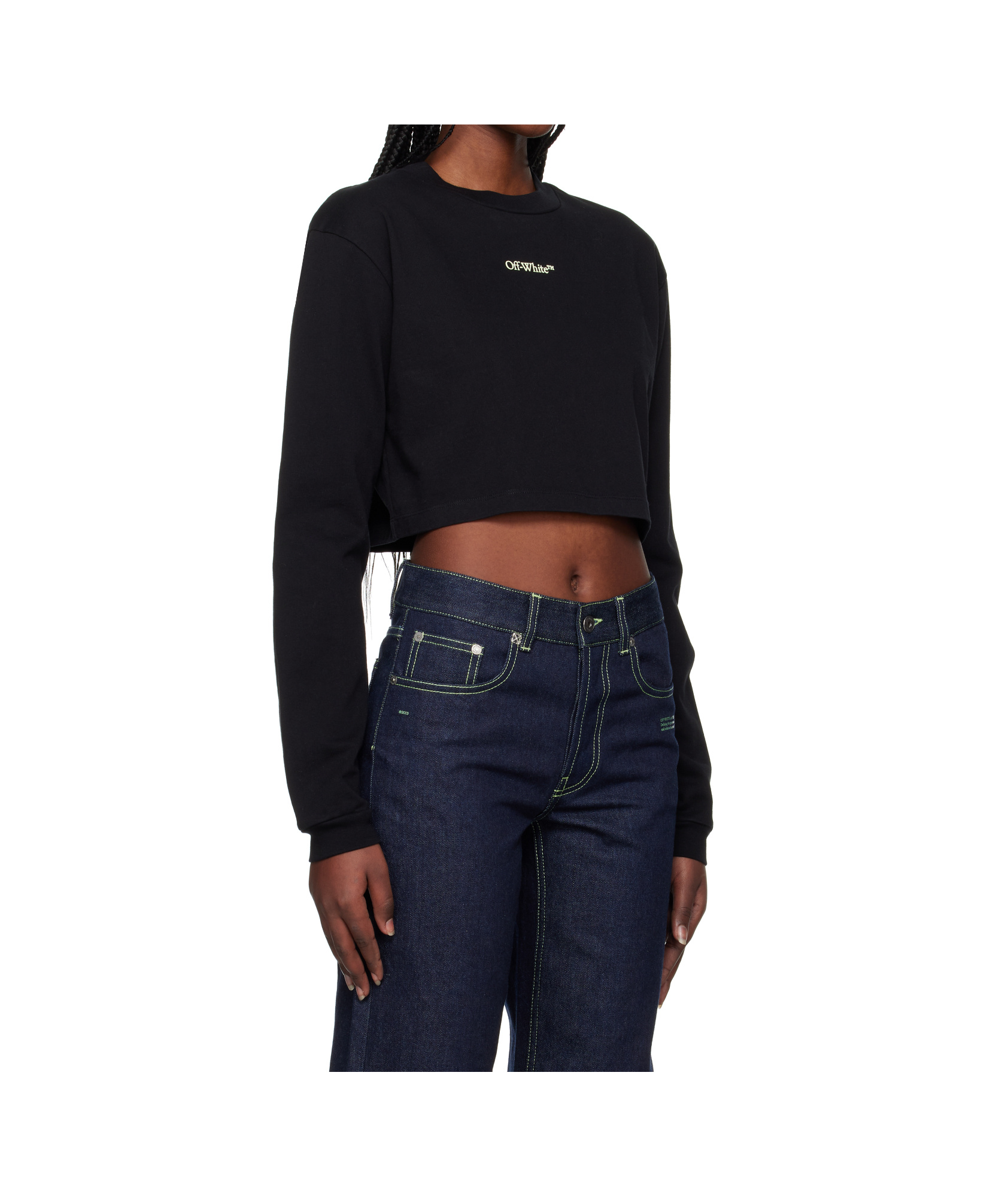 Off-white Long-sleeved T-shirt In Black
