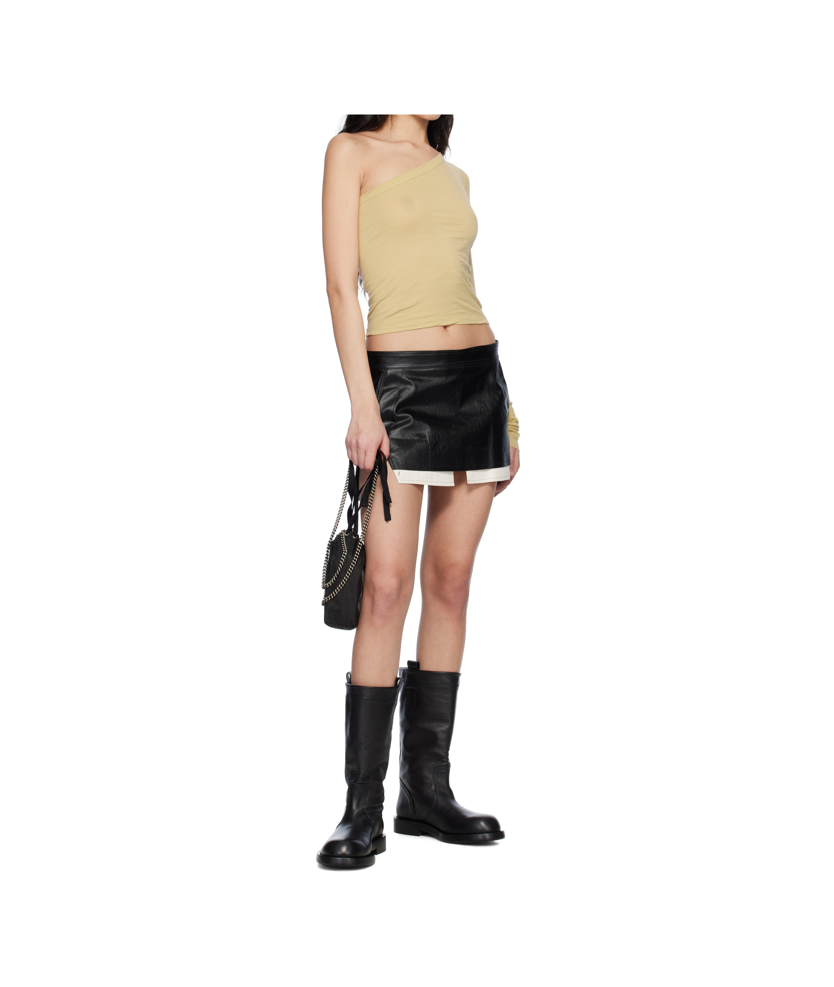 Rick Owens Drkshdw Beige Hollywood Ziggy T-shirt In Parchment