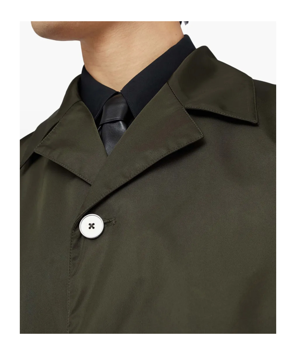 Jil Sander Button-up Raincoat In Black