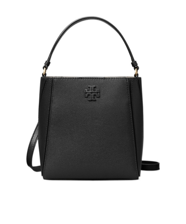 TORY BURCH MCGRAW LEATHER BUCKET BAG