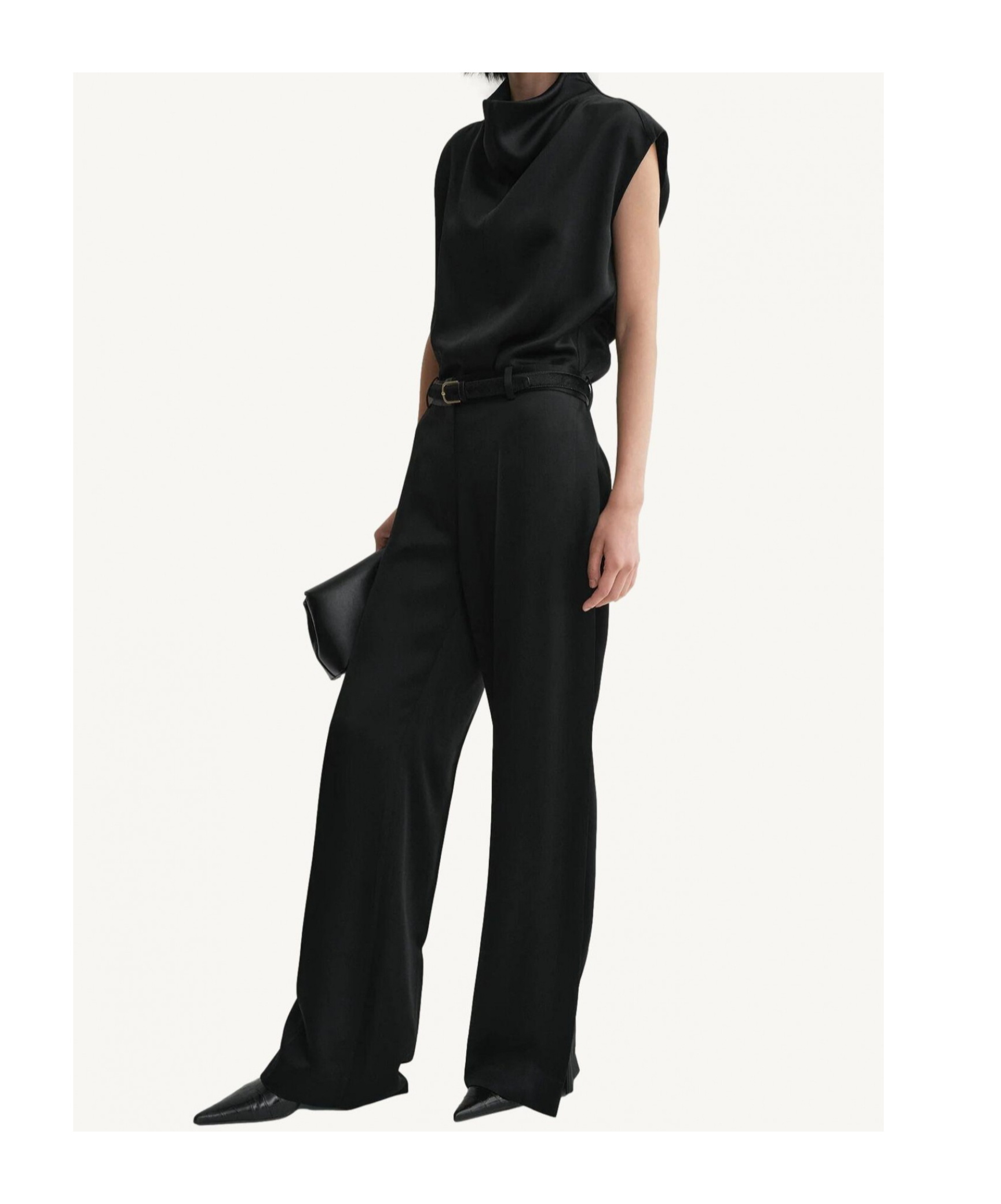 Totême Belt-loop Casual Pants In Black