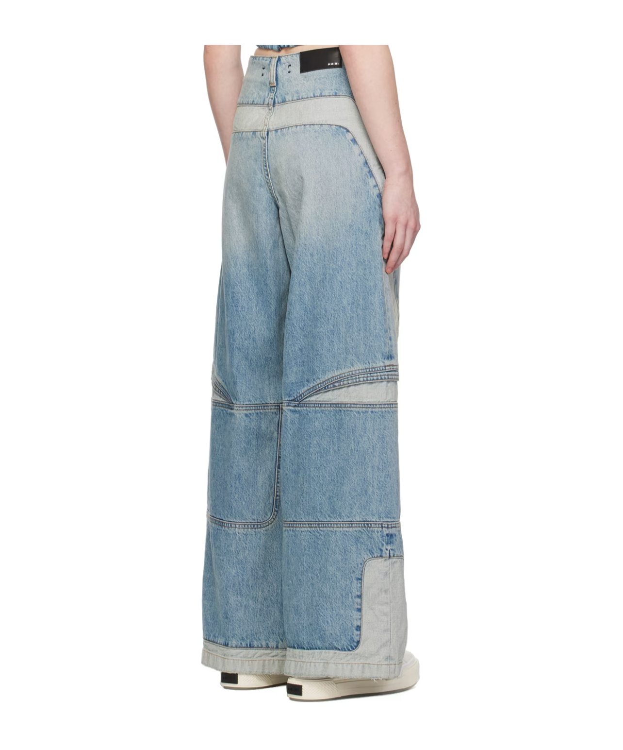 AMIRI BAGGY MX3 PANELED DENIM PANTS