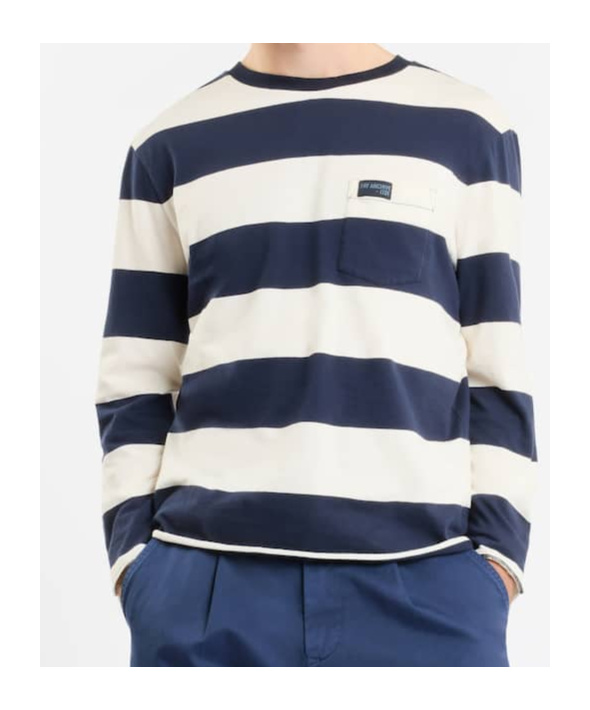 Fay Striped Archive T-shirt In White