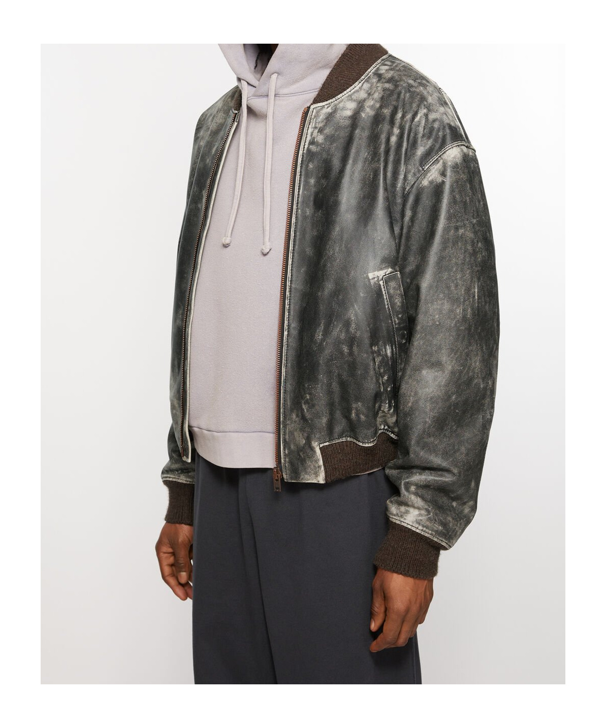 Acne Studios Long-sleeved Pilot Jacket In Black