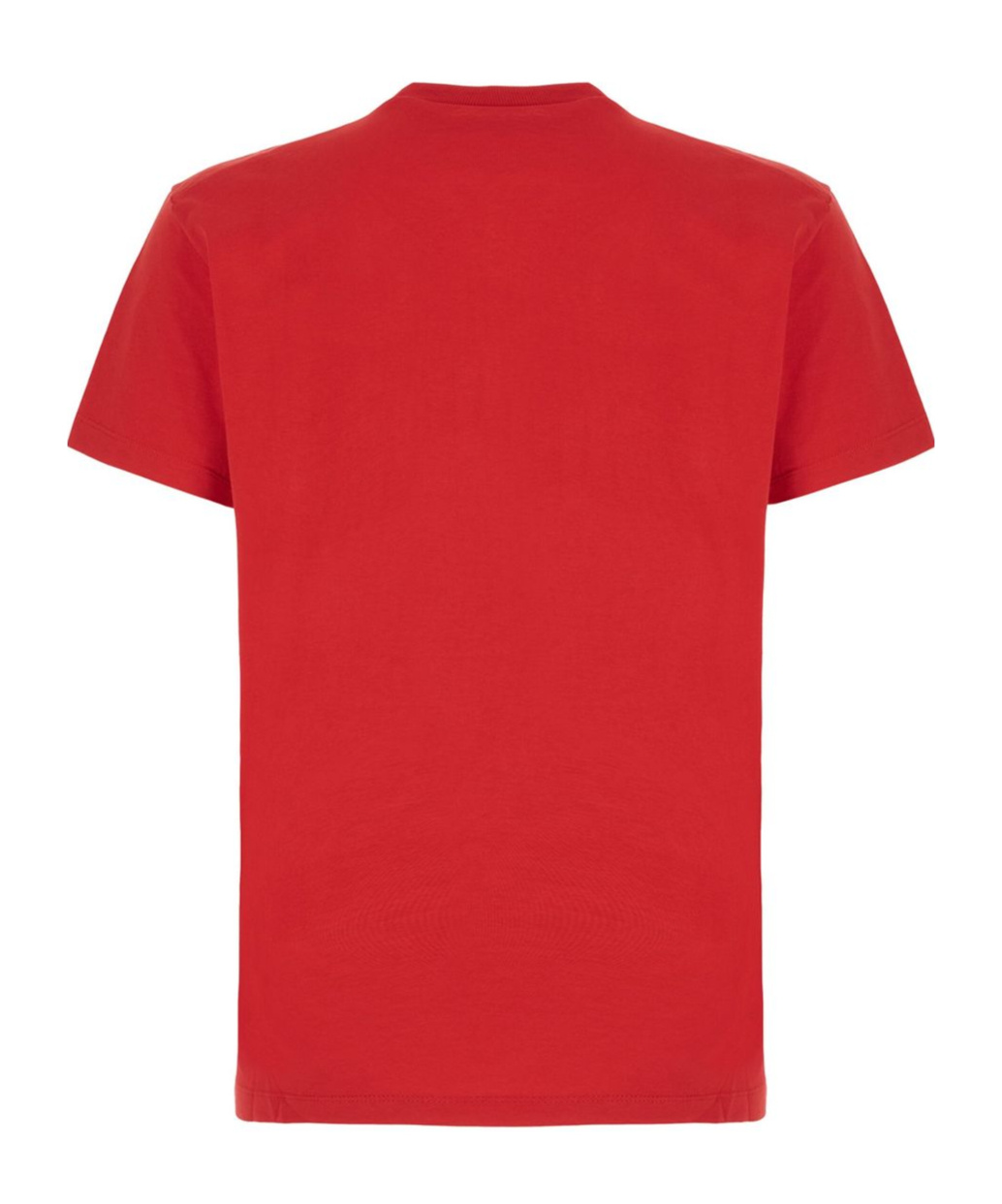 Dsquared2 Red Crewneck T-shirt With Logo Lettering On The Front In Cotton Man In Red