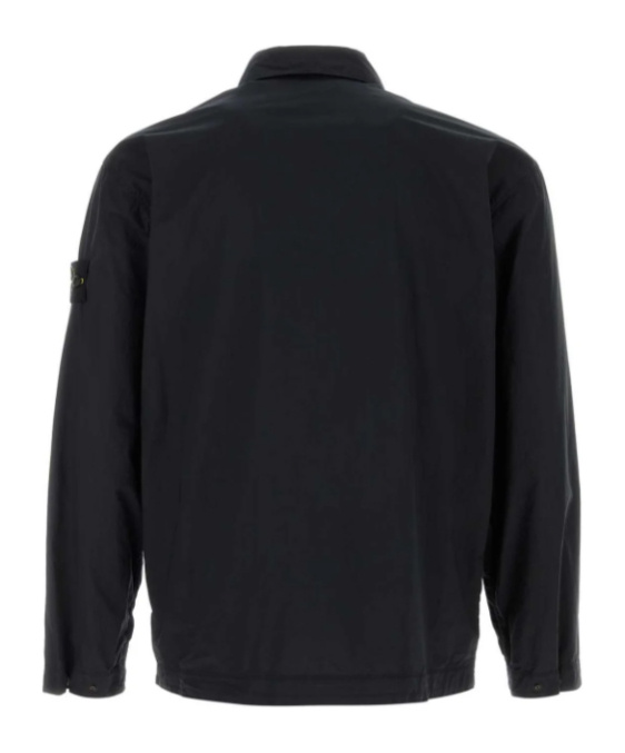 Stone Island Compass-patch Zip-up Overshirt
