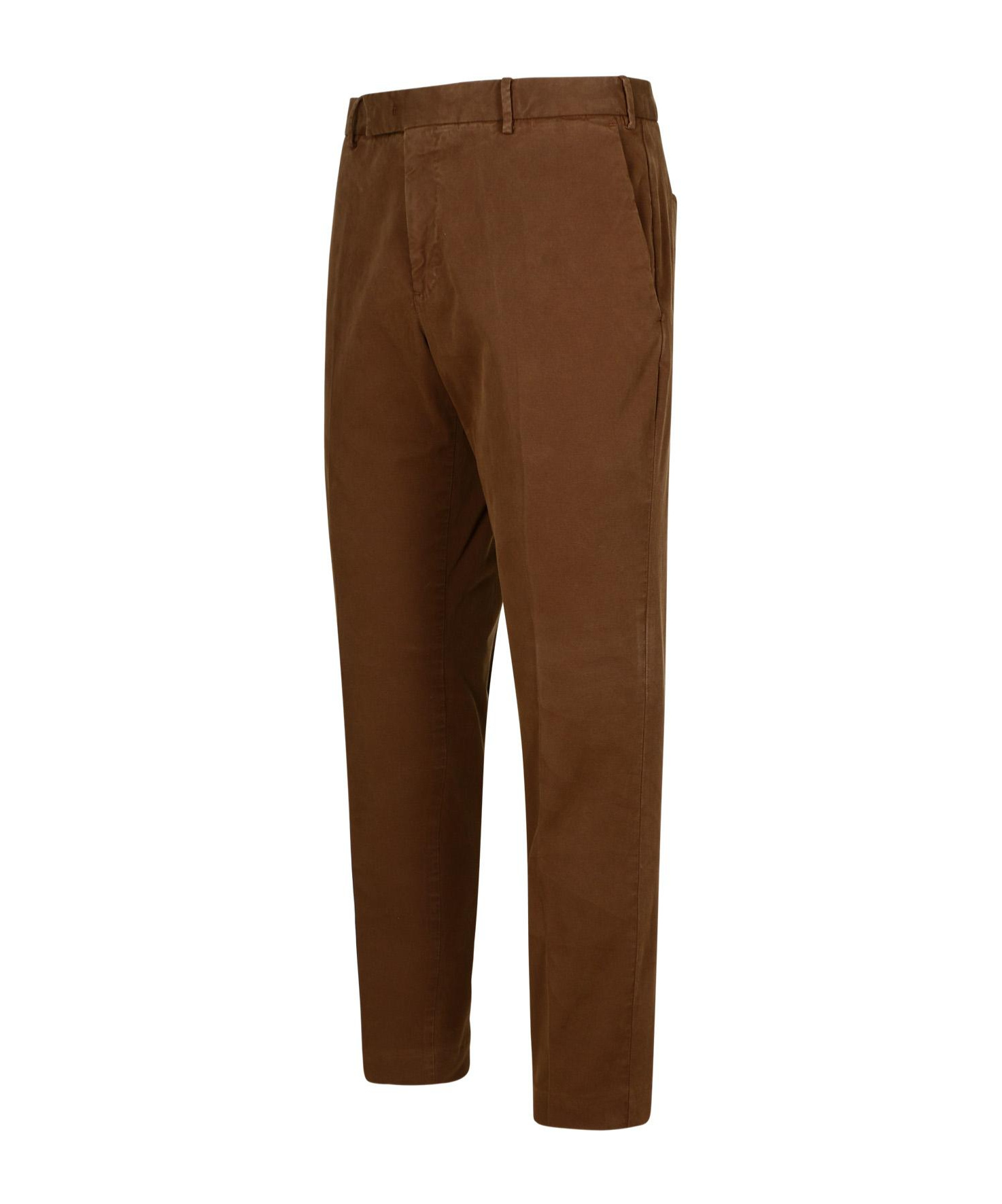 Pt01 Belt-loop Casual Pants In Brown