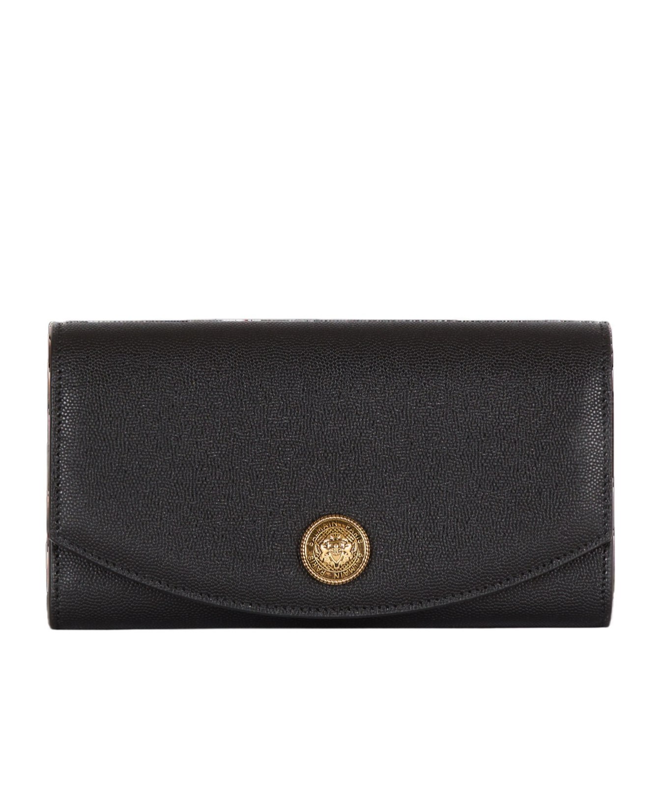Balmain Button Detailed Wallet On Chain In Black
