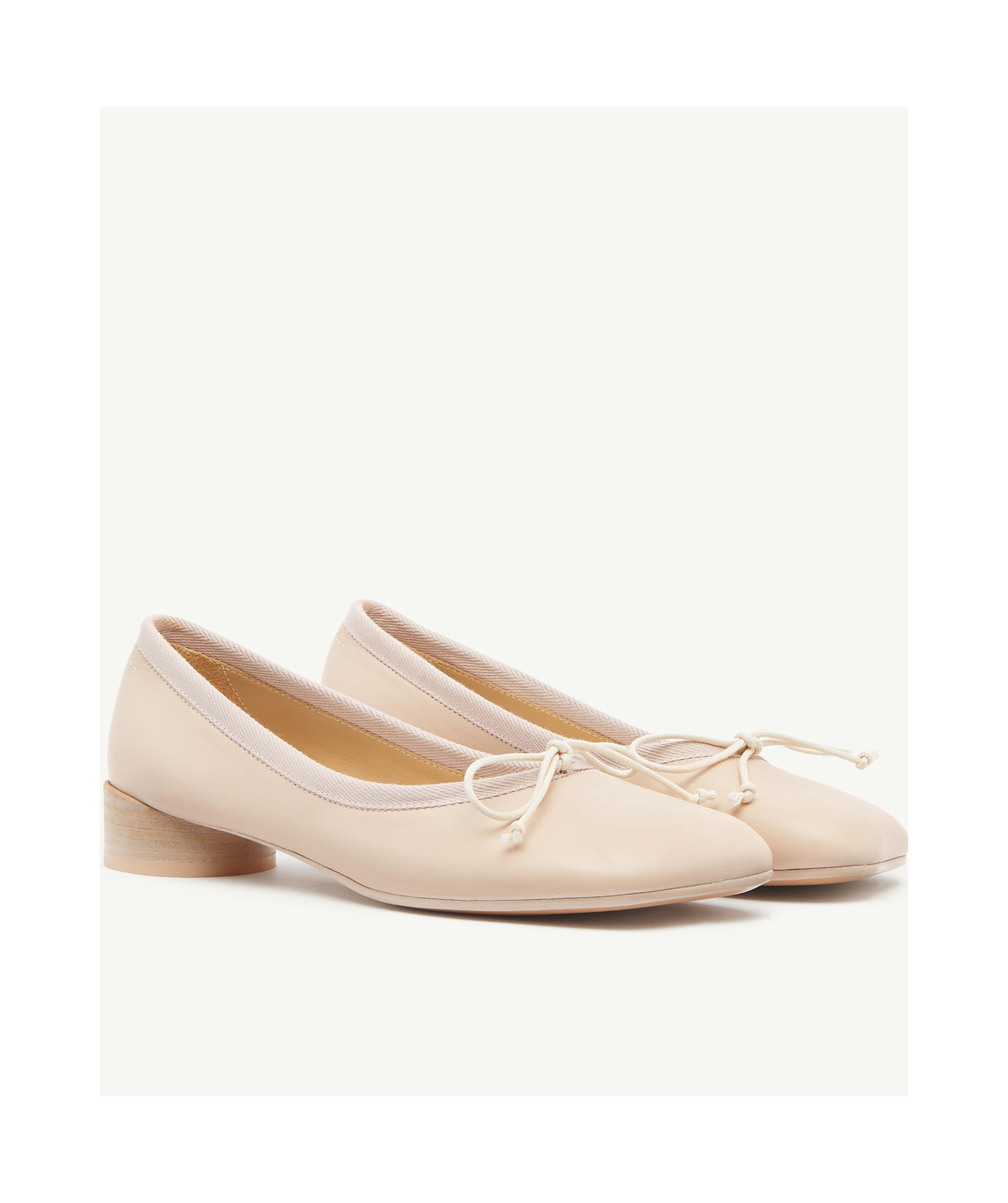 Mm6 Maison Margiela Anatomic Ballerinas In Nude