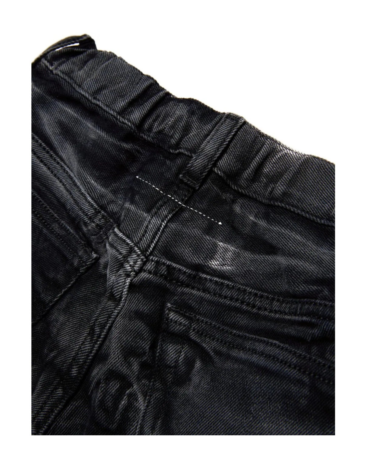 Mm6 Maison Margiela Faded-effect Cotton-blend Jeans In Black