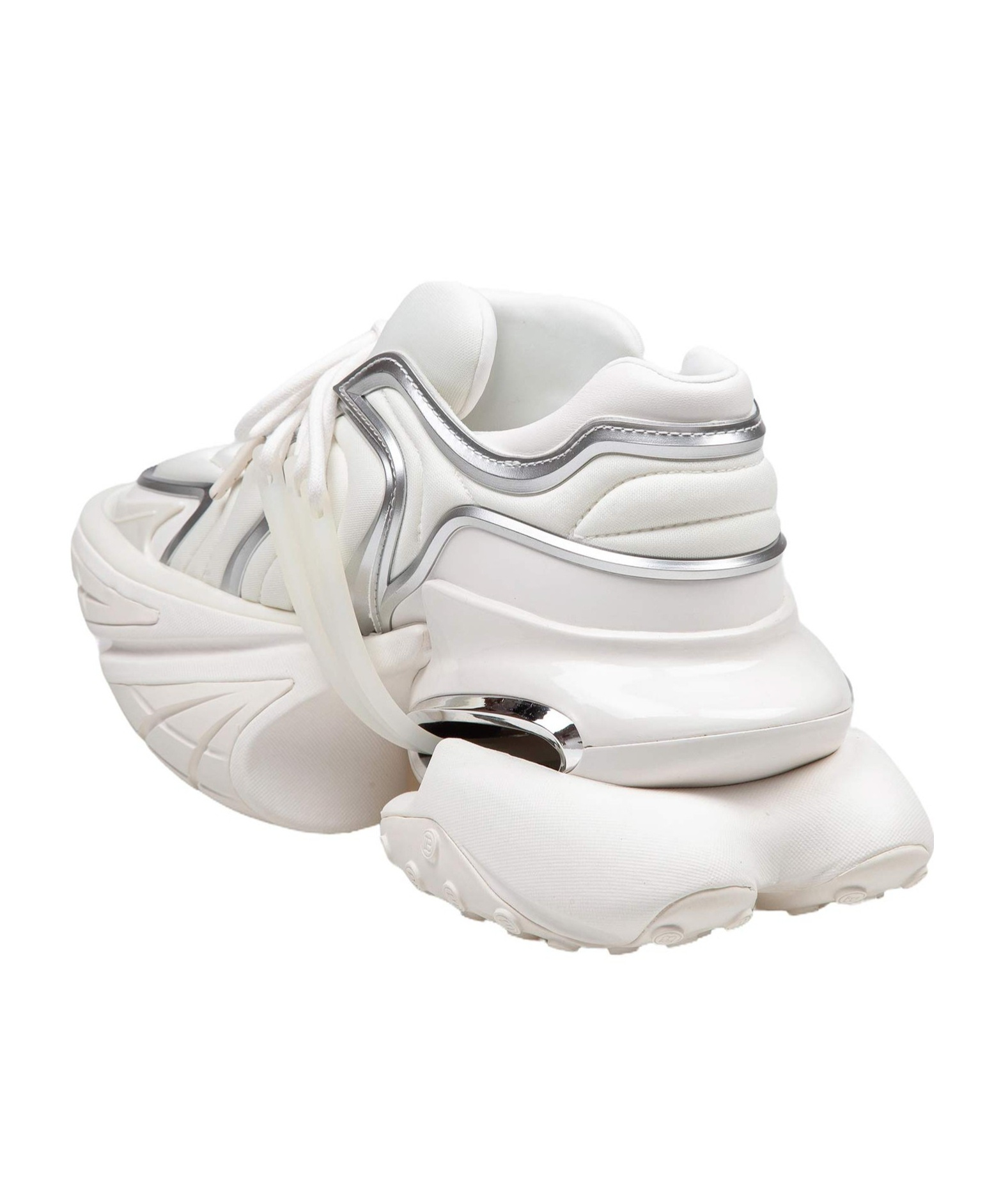 Shop Balmain Unicorn Wave Trainers In Neoprene And Calfskin In White