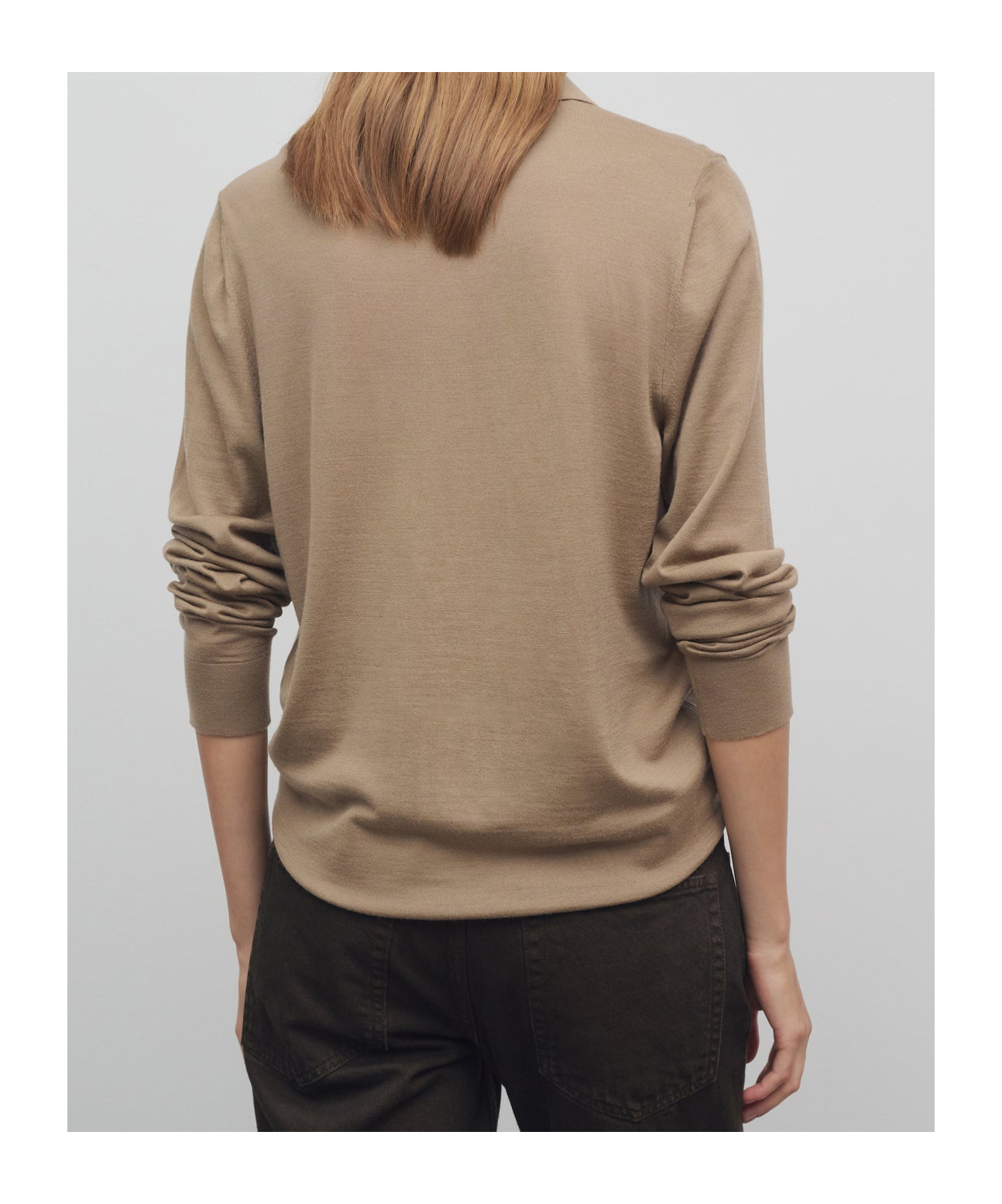 The Row Ipanelli Wool Polo Shirt In Brown