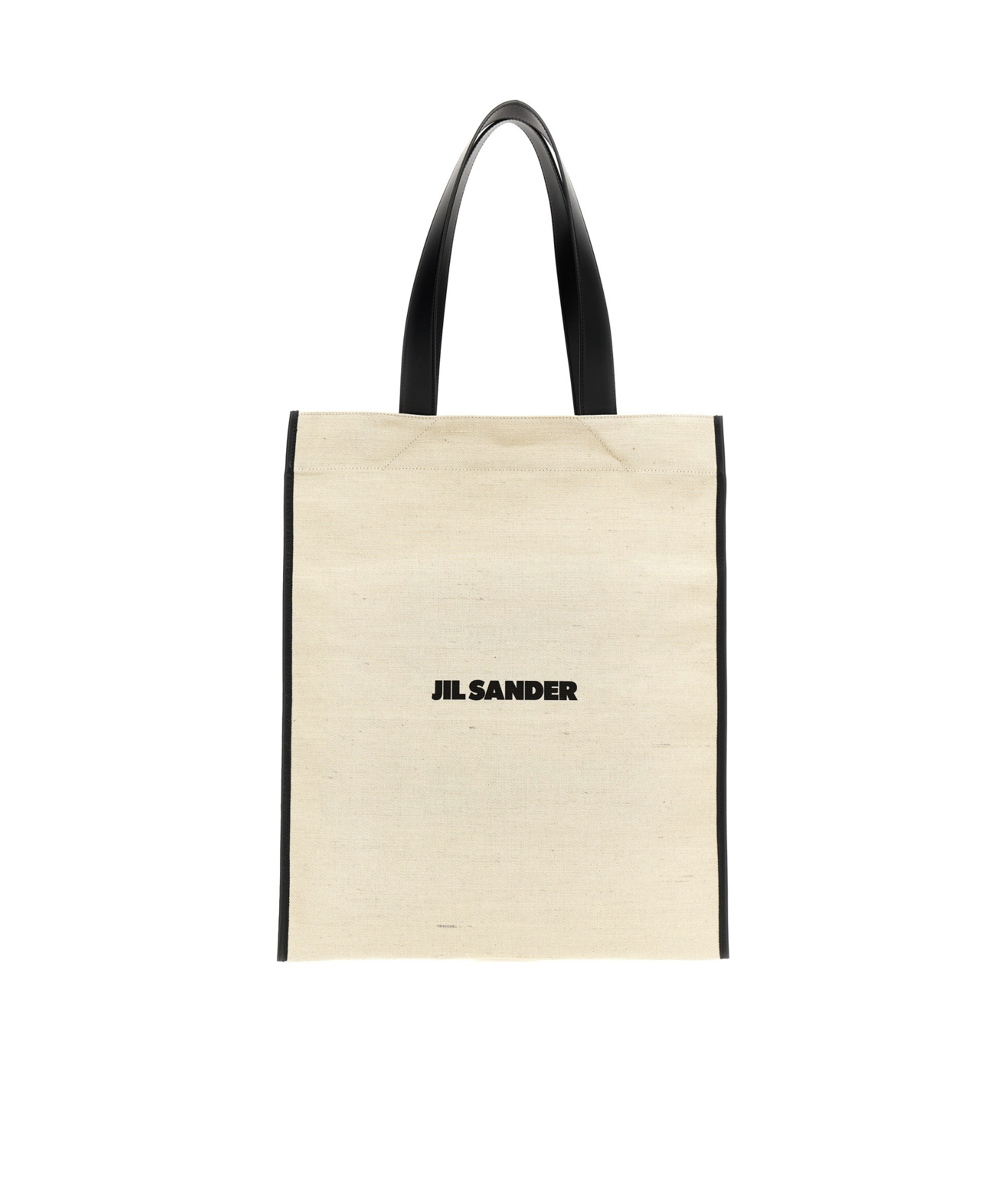Jil Sander Logo Printed Medium Shopping Bag In Nude