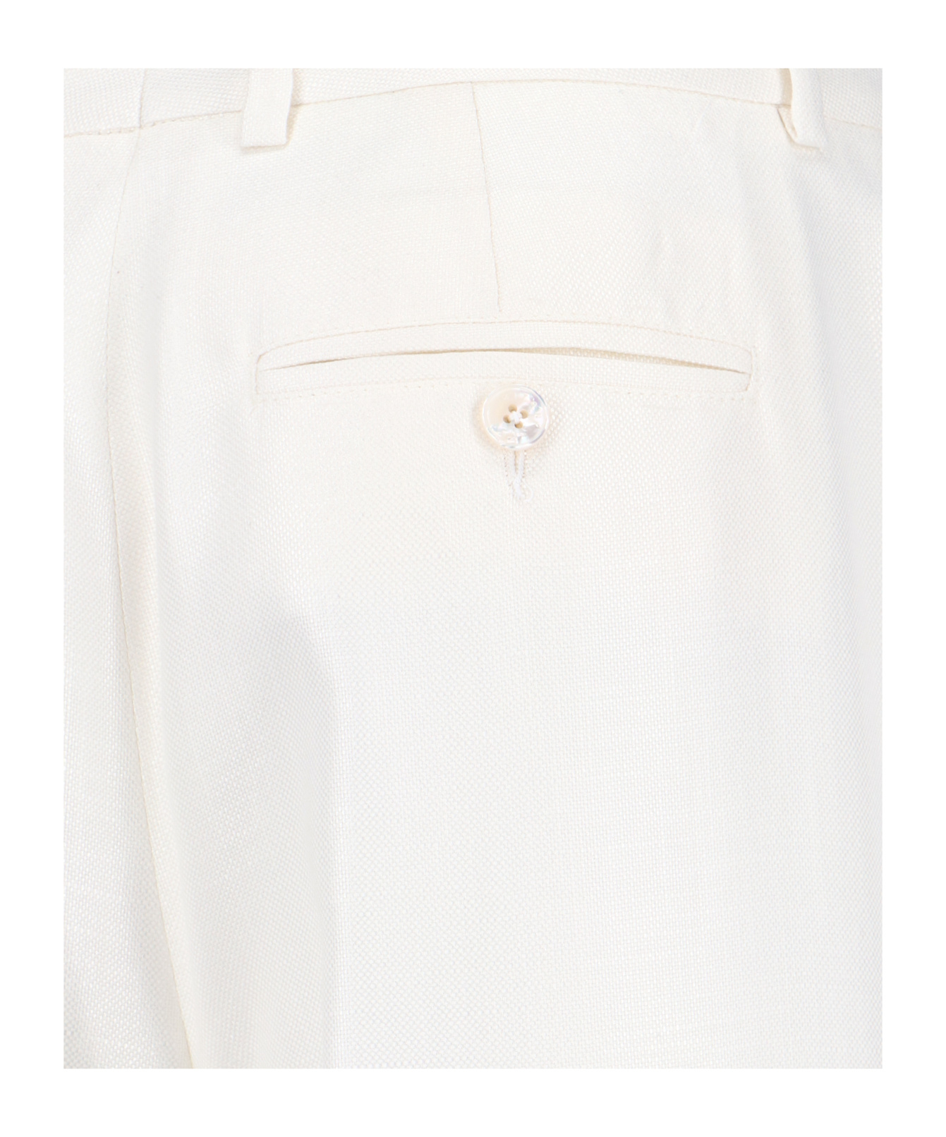 Shop Kiton Straight-leg Pleated-detail Trousers In White