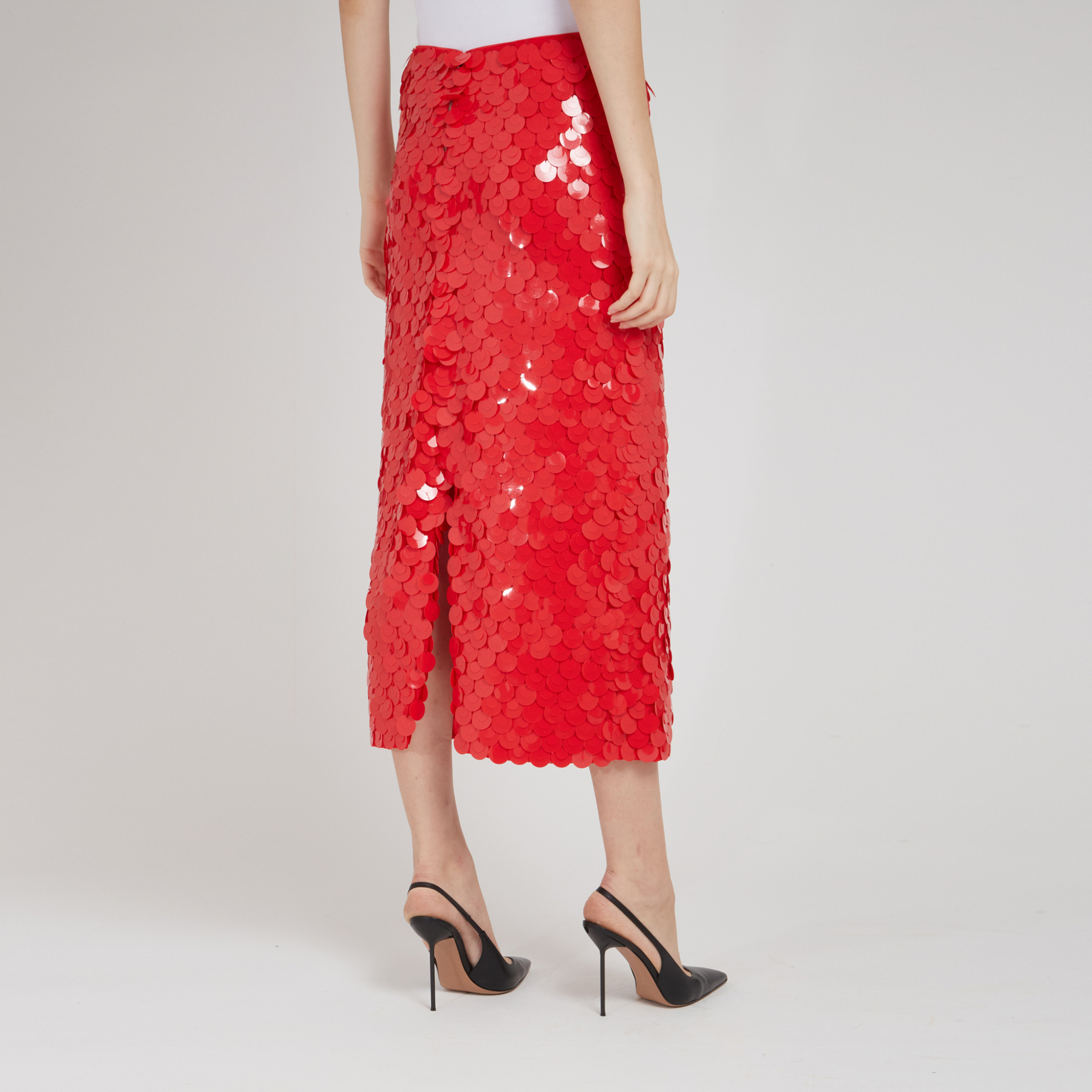 Alice And Olivia Zippered Skirt In Red