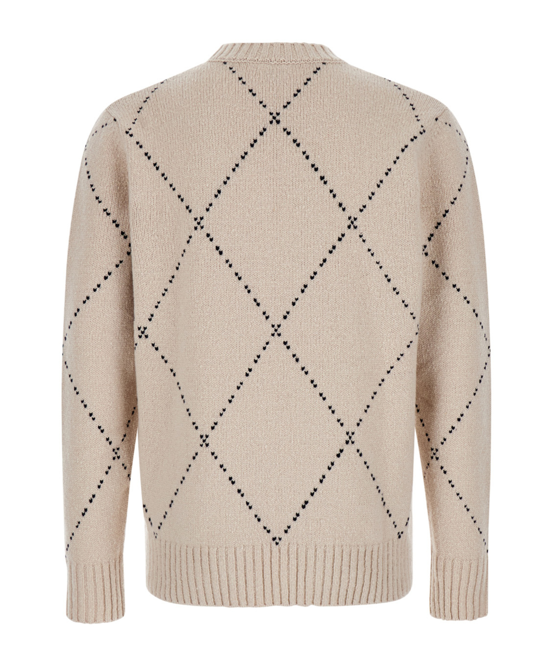 Eleventy Argyle-patterned Sweater In Nude