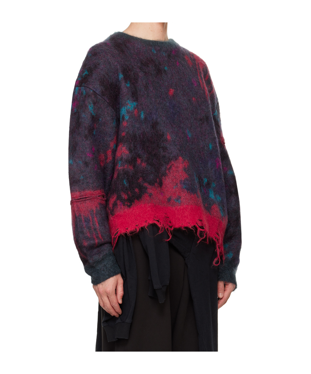 Doublet Zombie Worn Knitted Sweater In Black