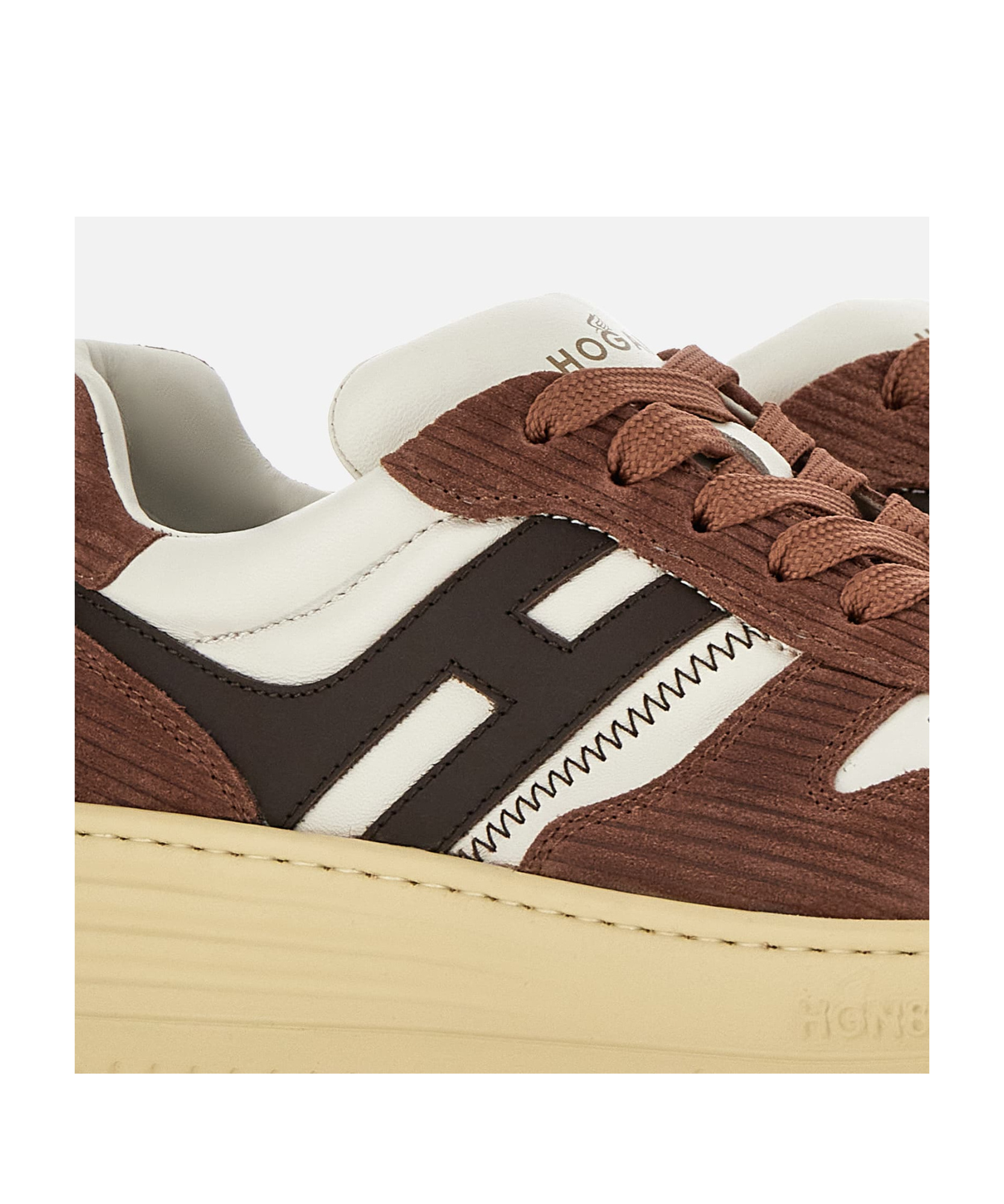 Hogan Sneakers H630 Brown In Leather In Nude