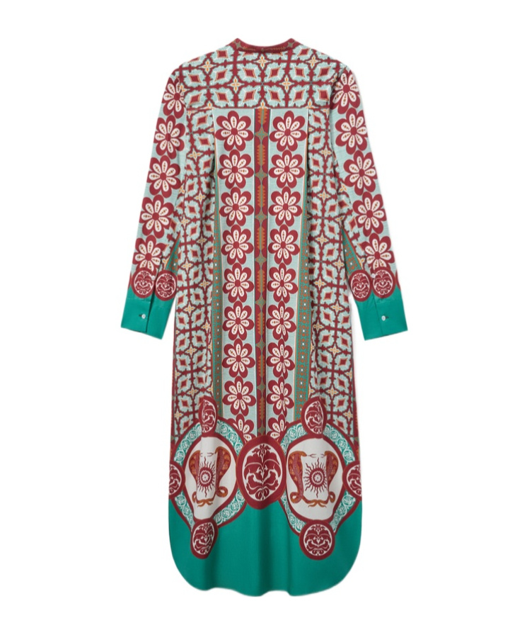 La Doublej Cotton Poplin Dress In Multi