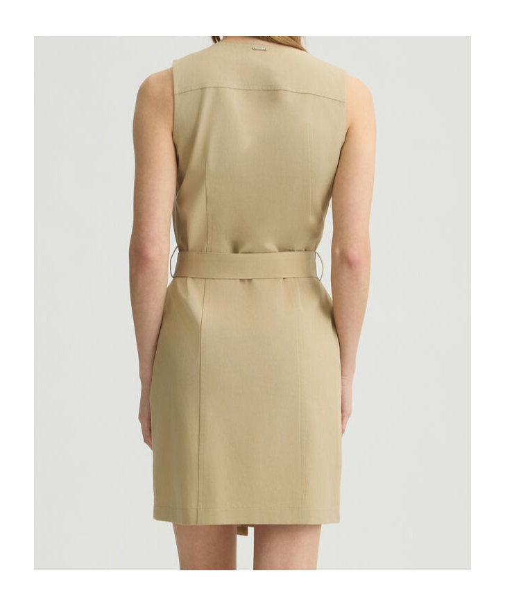 Liu •jo Cotton-blend Dress In Neutral