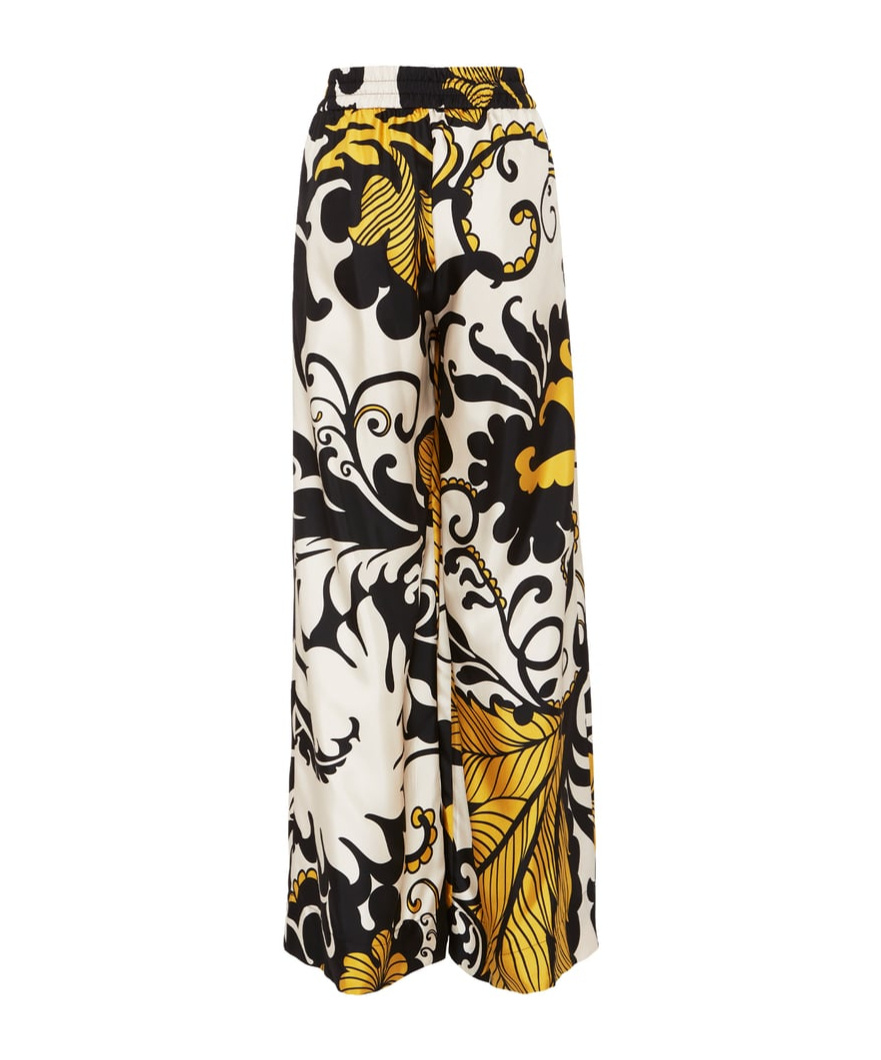 La Doublej Marea-print Palazzo Trousers In Multicolor