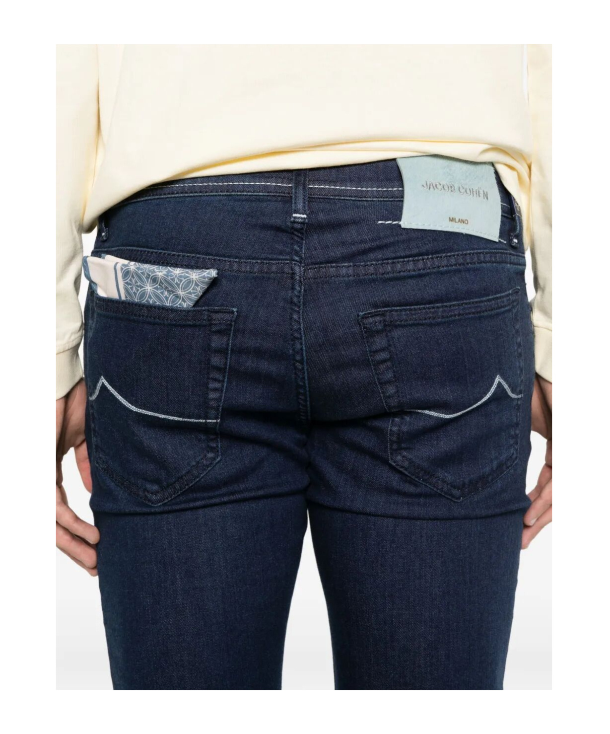Jacob Cohen Belt Loop Jeans In Blue