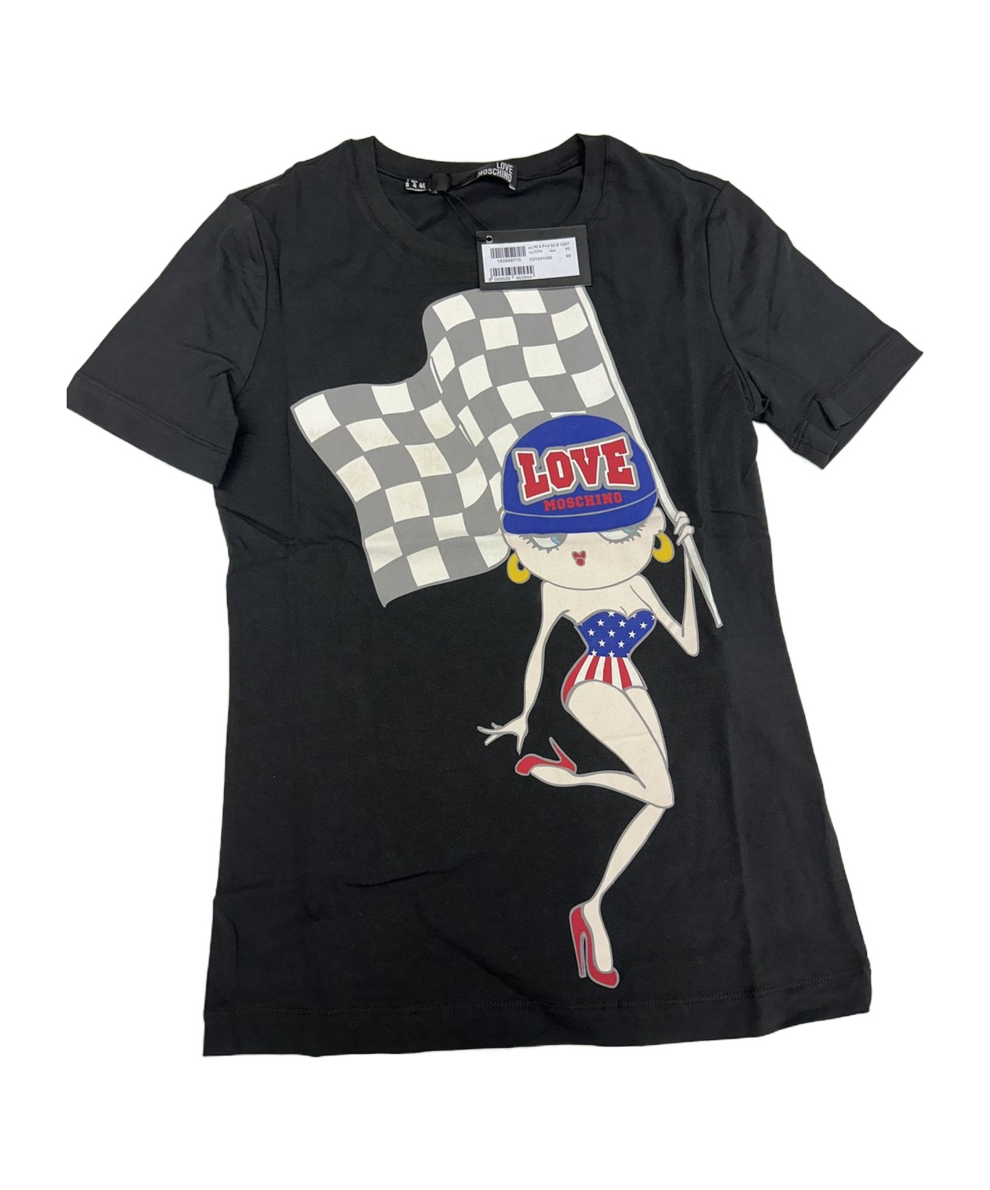 Moschino Pattern Printed T-shirt In Black
