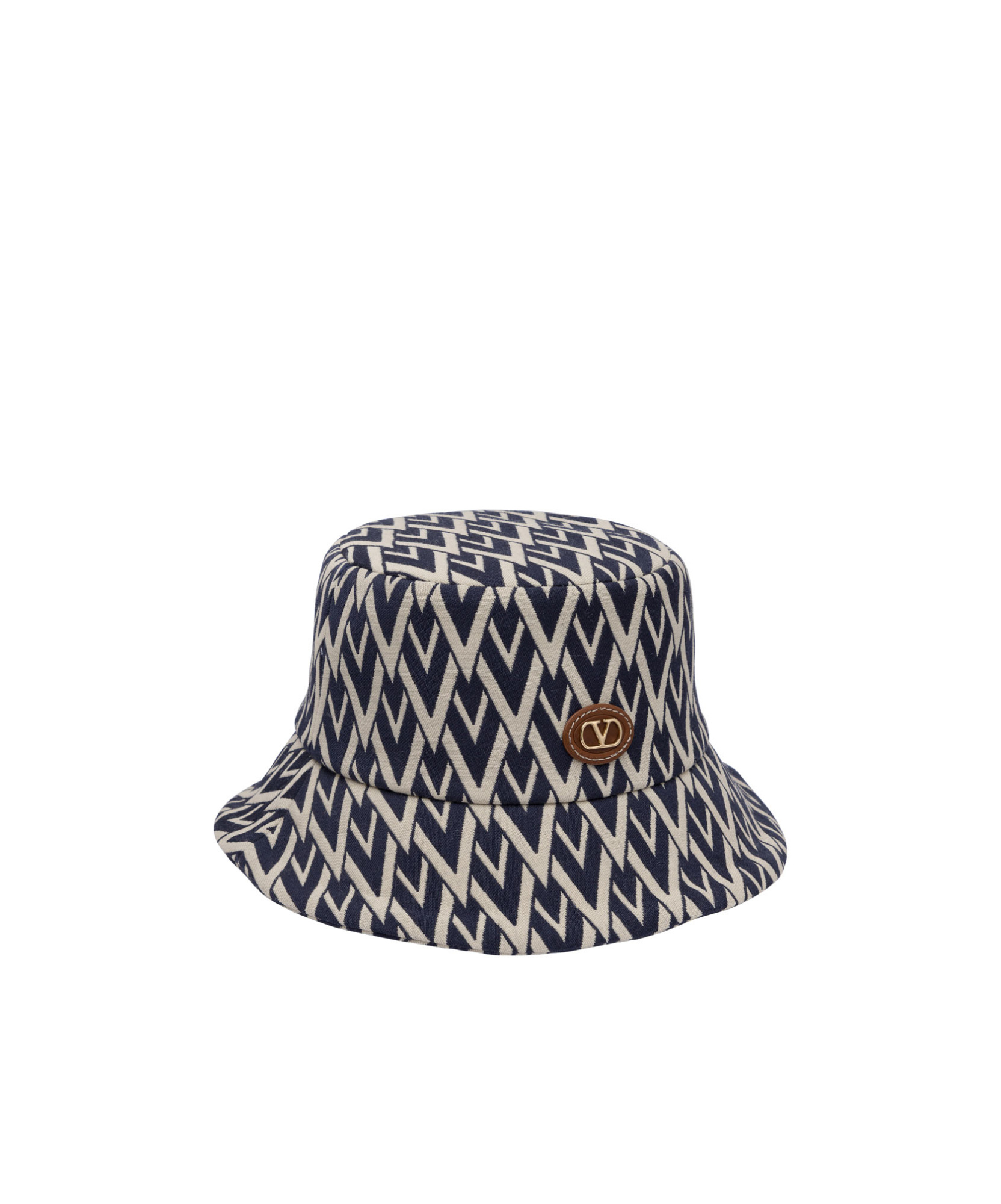 Valentino Toute La V Wool Fisherman Hat In Black