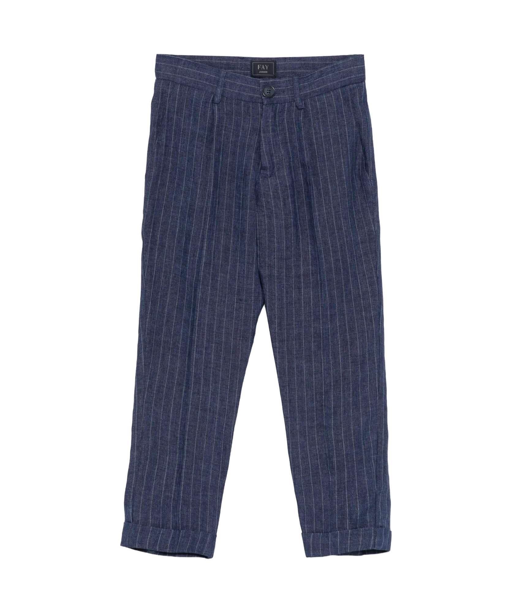 Fay Pinstriped Trousers In Blue