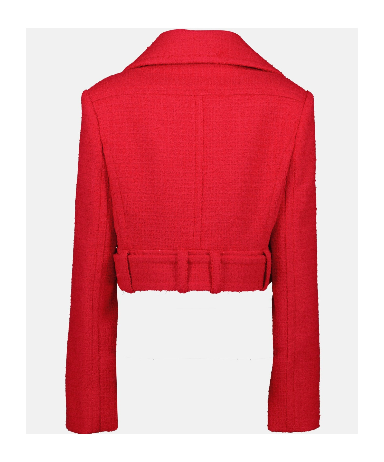 Patou Cropped Single-breasted Casual Jacket In Red